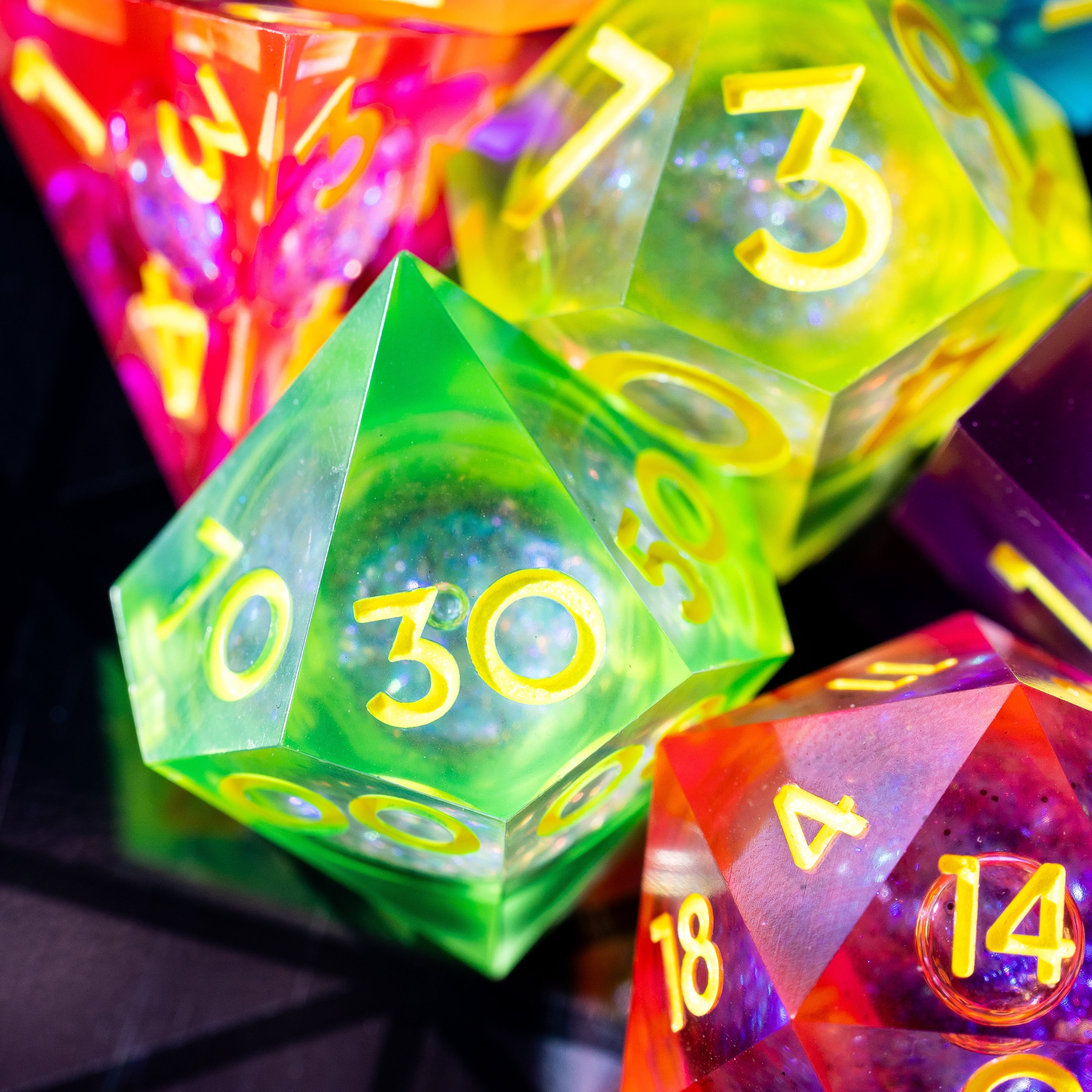 City Pop 7-Piece Liquid Core Palette Set - Dispel Dice - Premium DnD Dice & Accessories # #