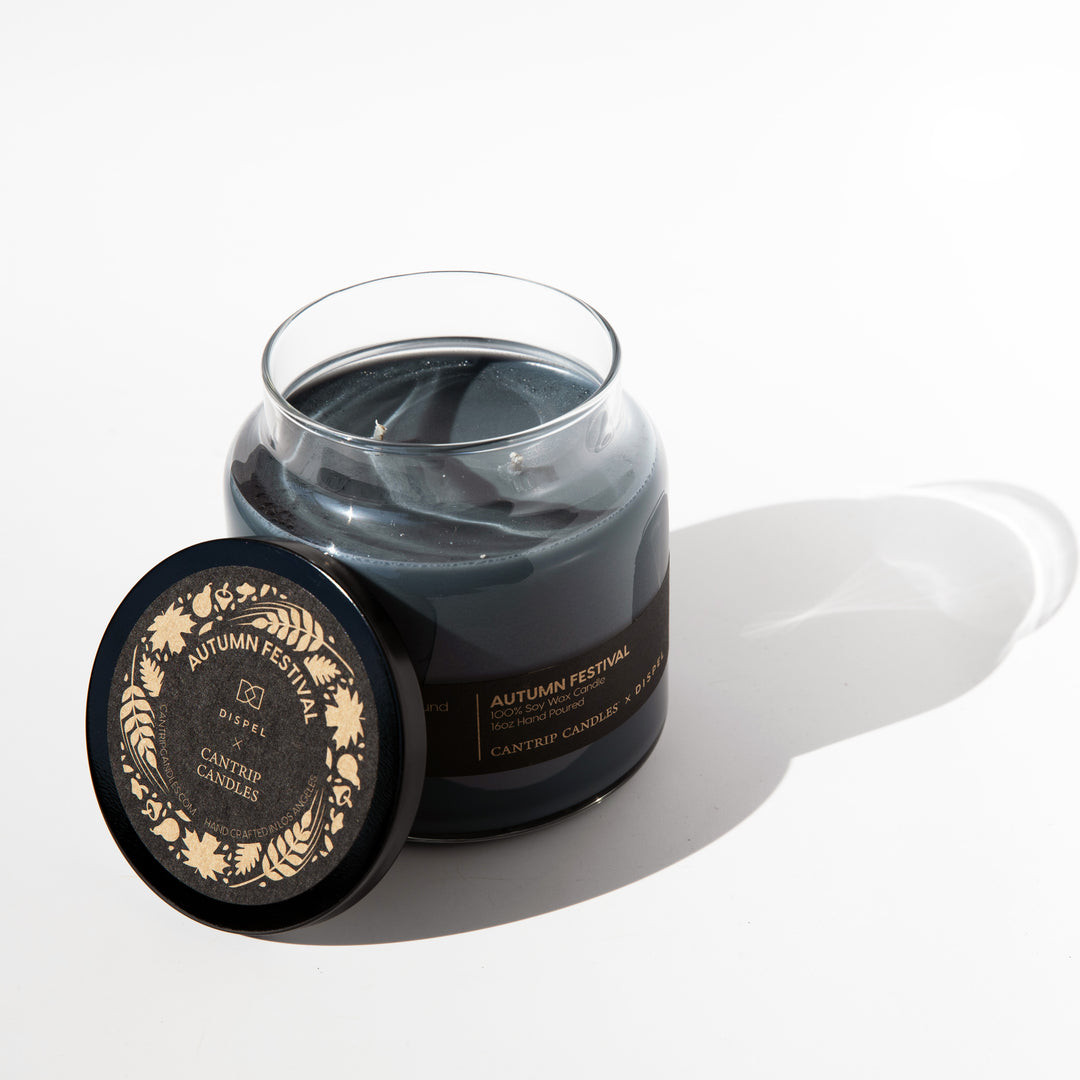 Cantrip Candles Autumn Festival Dark Soy Candle (16 oz.) - Dispel Dice - Premium DnD Dice & Accessories