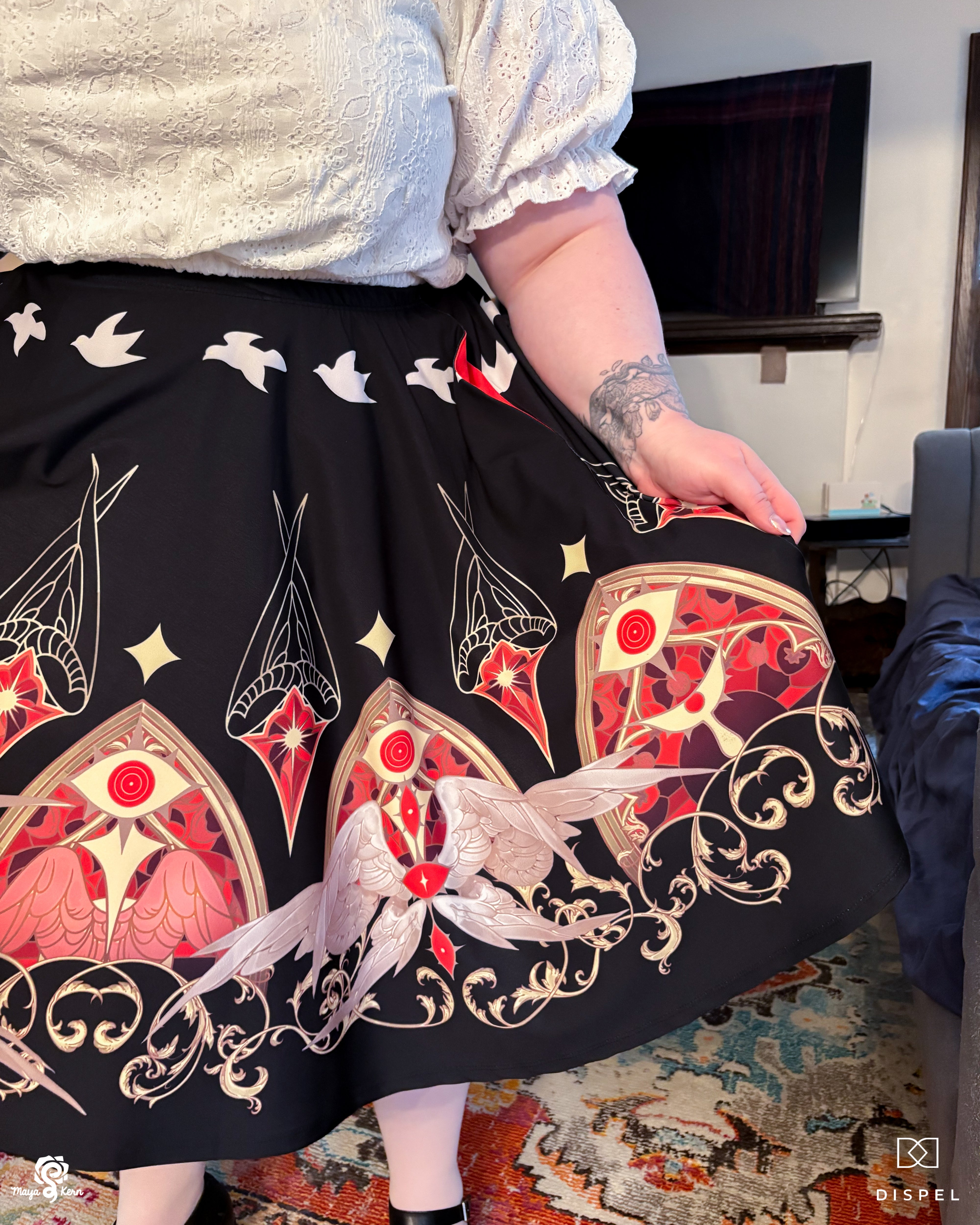 COLLAB: Dispel Dice Be Not Afraid Midi Skirt - Dispel Dice - Premium DnD Dice & Accessories # #