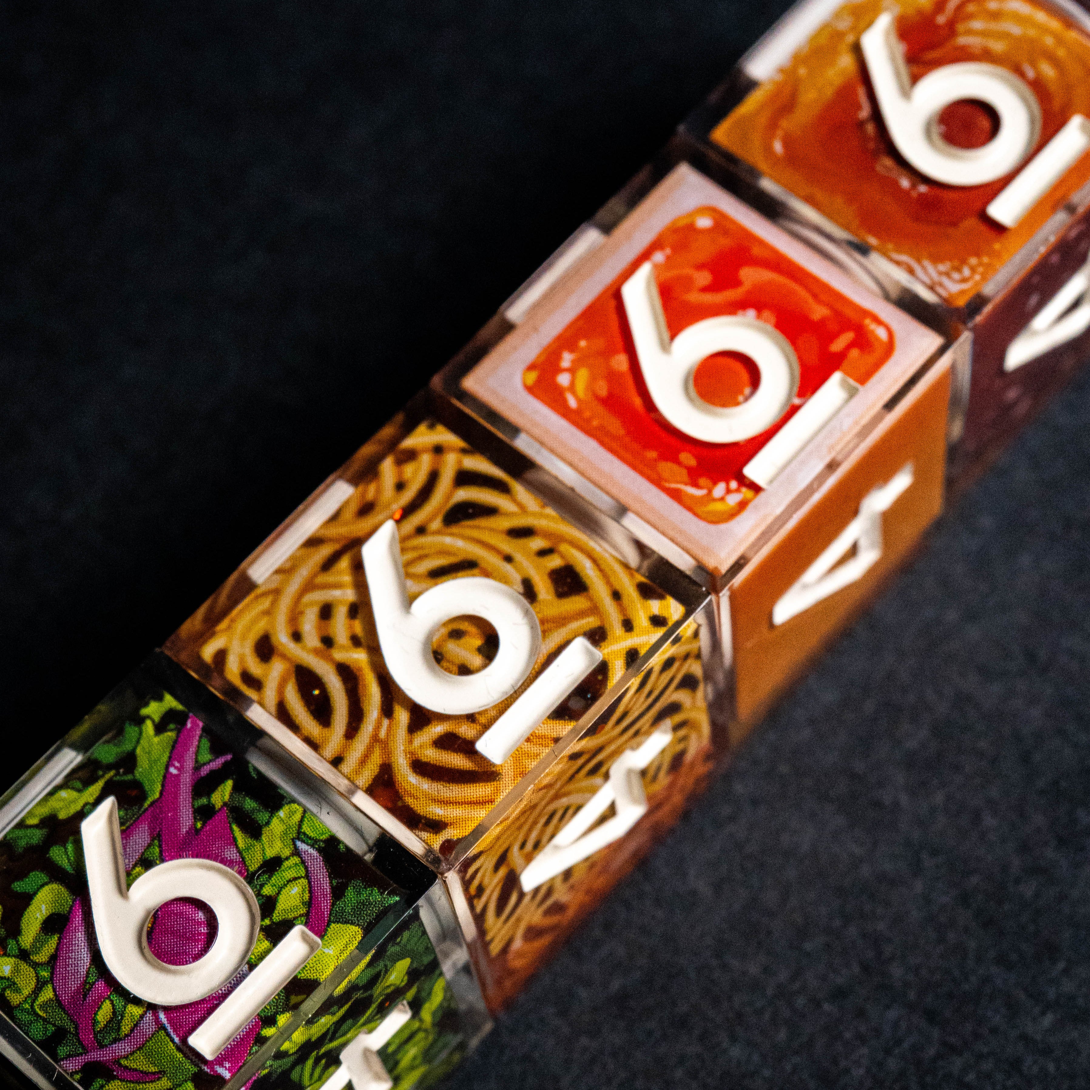 Ramen 4-Piece Iconic D6 Set - Dispel Dice - Premium DnD Dice & Accessories # #