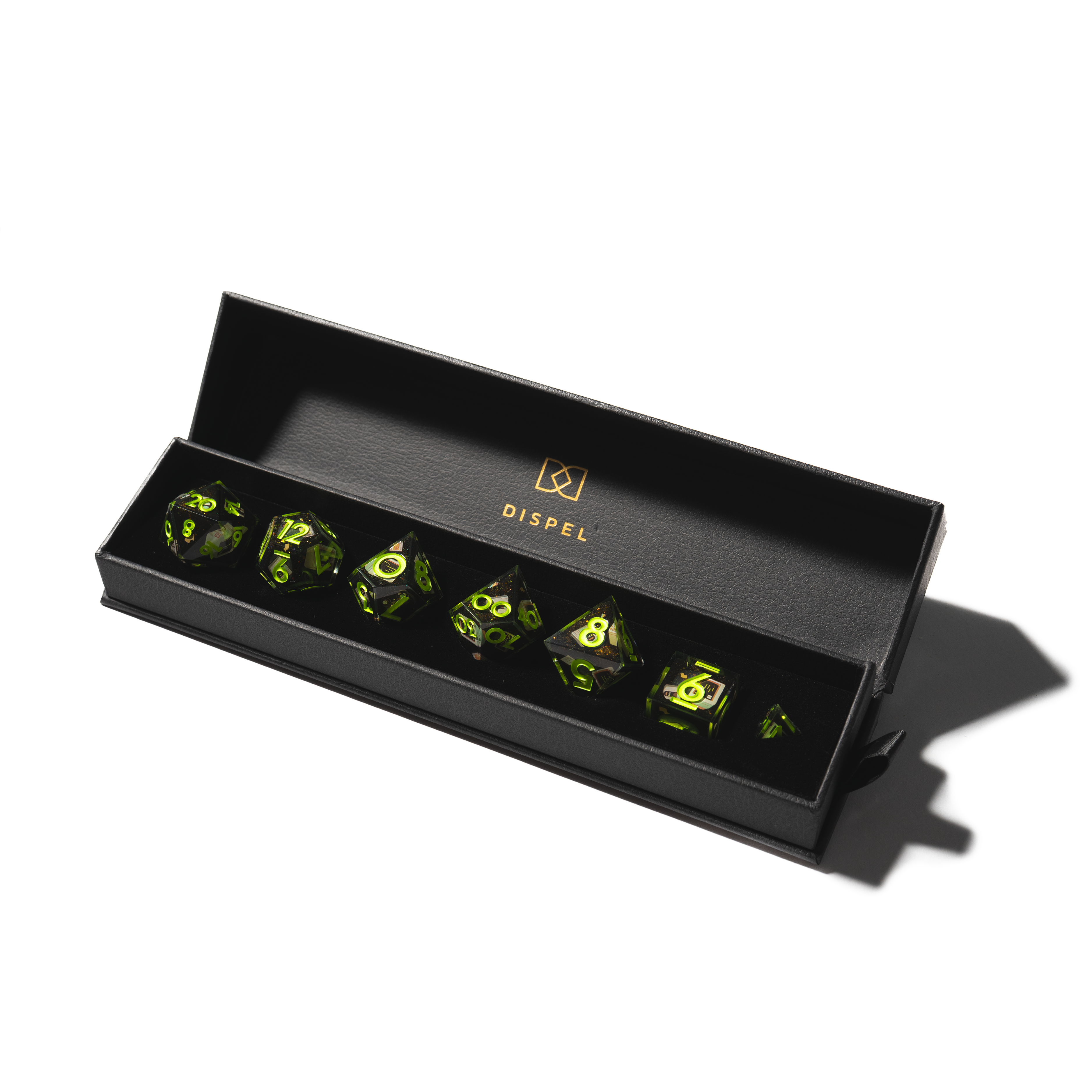Game Over 7-Piece Iconic Dice Set - Dispel Dice - Premium DnD Dice & Accessories # #