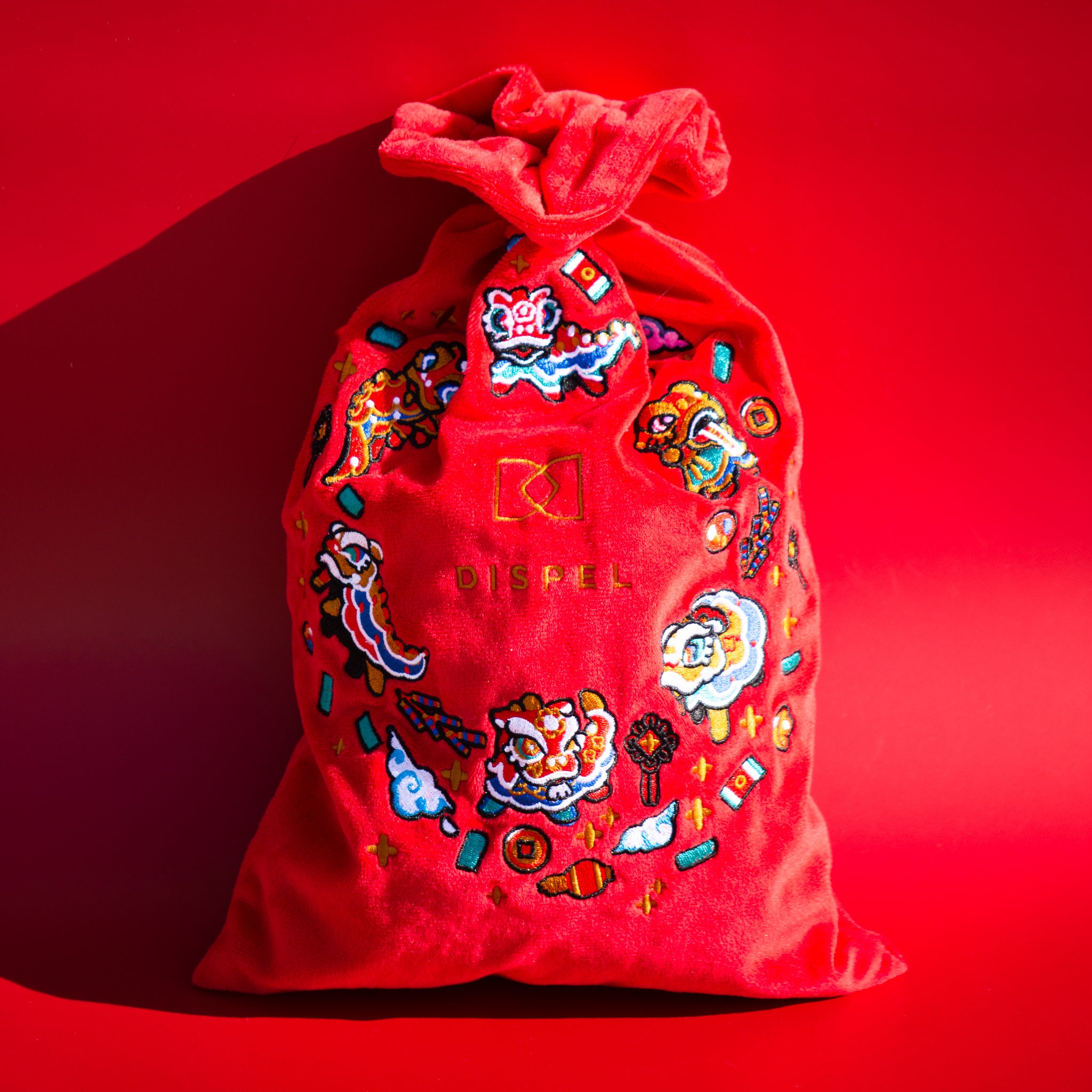 Red Envelope Lucky Bag w/ Lion Dance Dice Set Dispel Dice®
