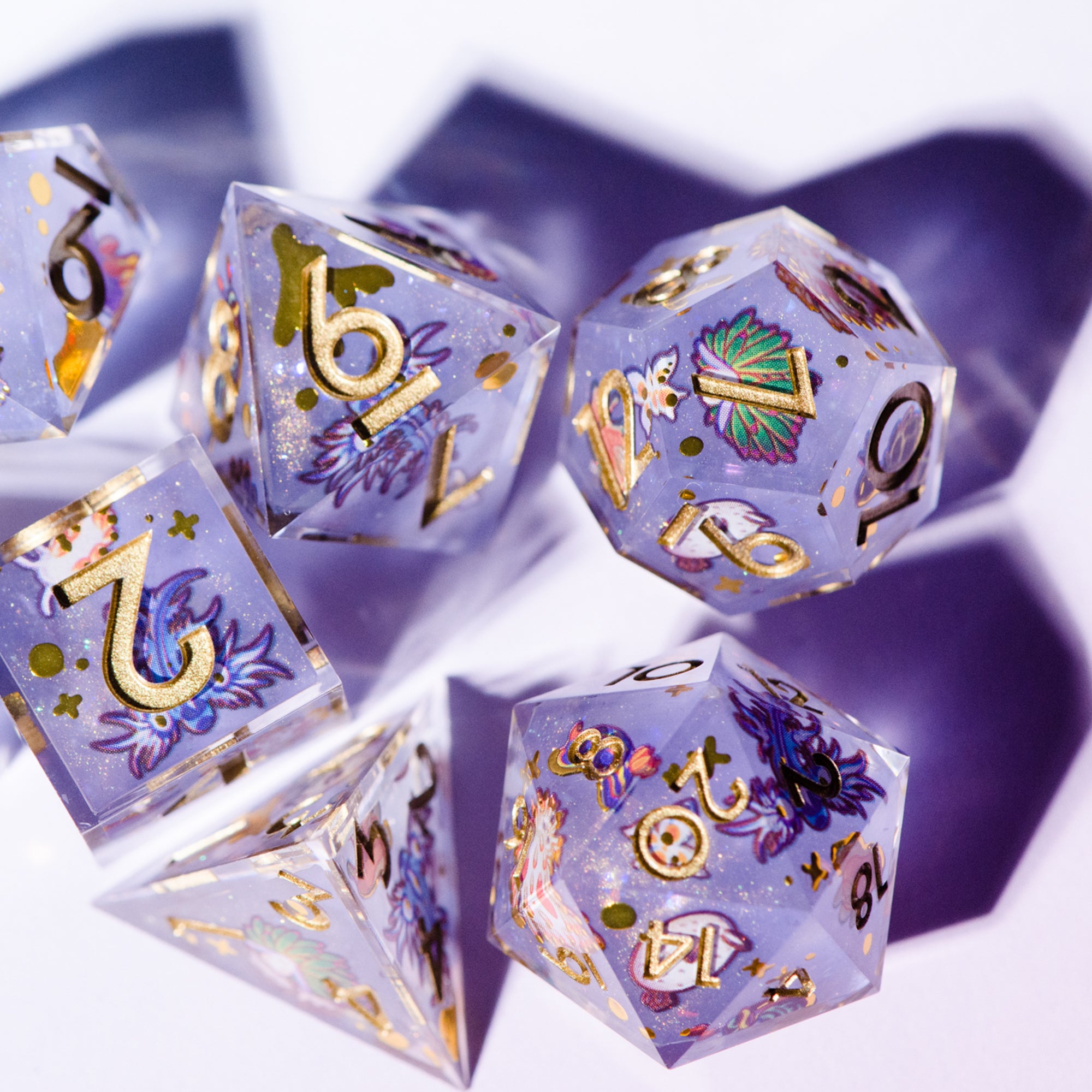 Send Me Nudis 7-Piece Iconic Dice Set - Dispel Dice - Premium DnD Dice & Accessories # #