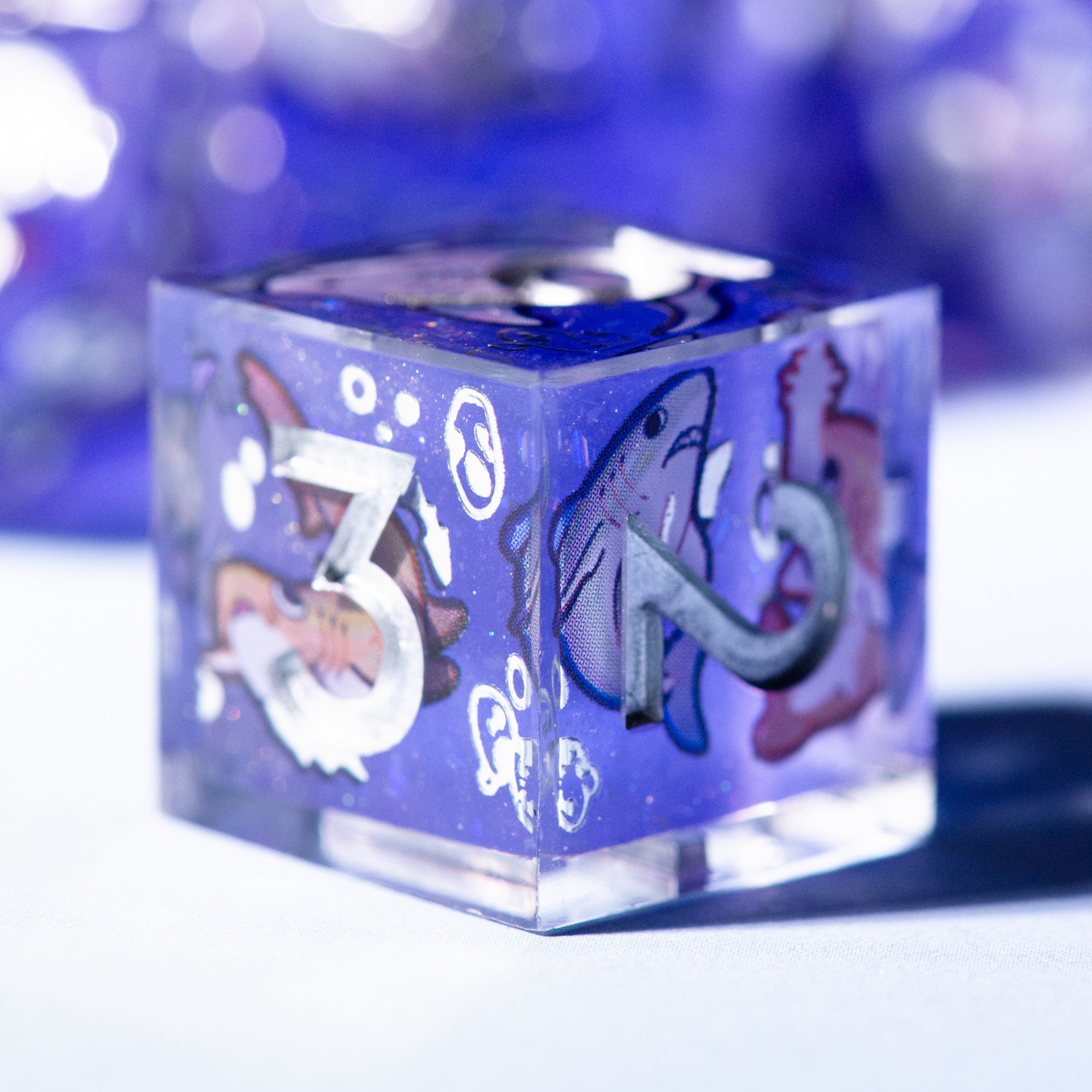 Fat Sharks 7-Piece Iconic Dice Set - Dispel Dice - Premium DnD Dice & Accessories # #