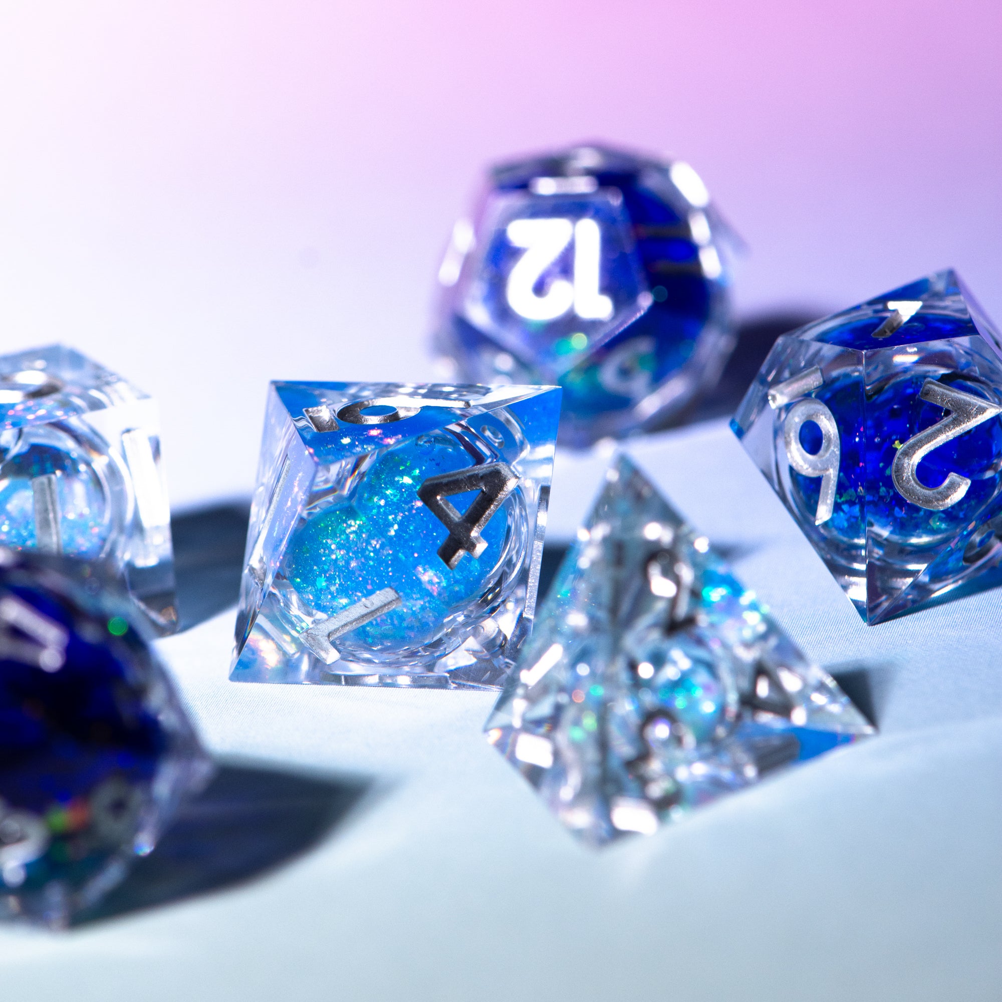 The High Seas 7-Piece Liquid Core Set - Dispel Dice - Premium DnD Dice & Accessories # #