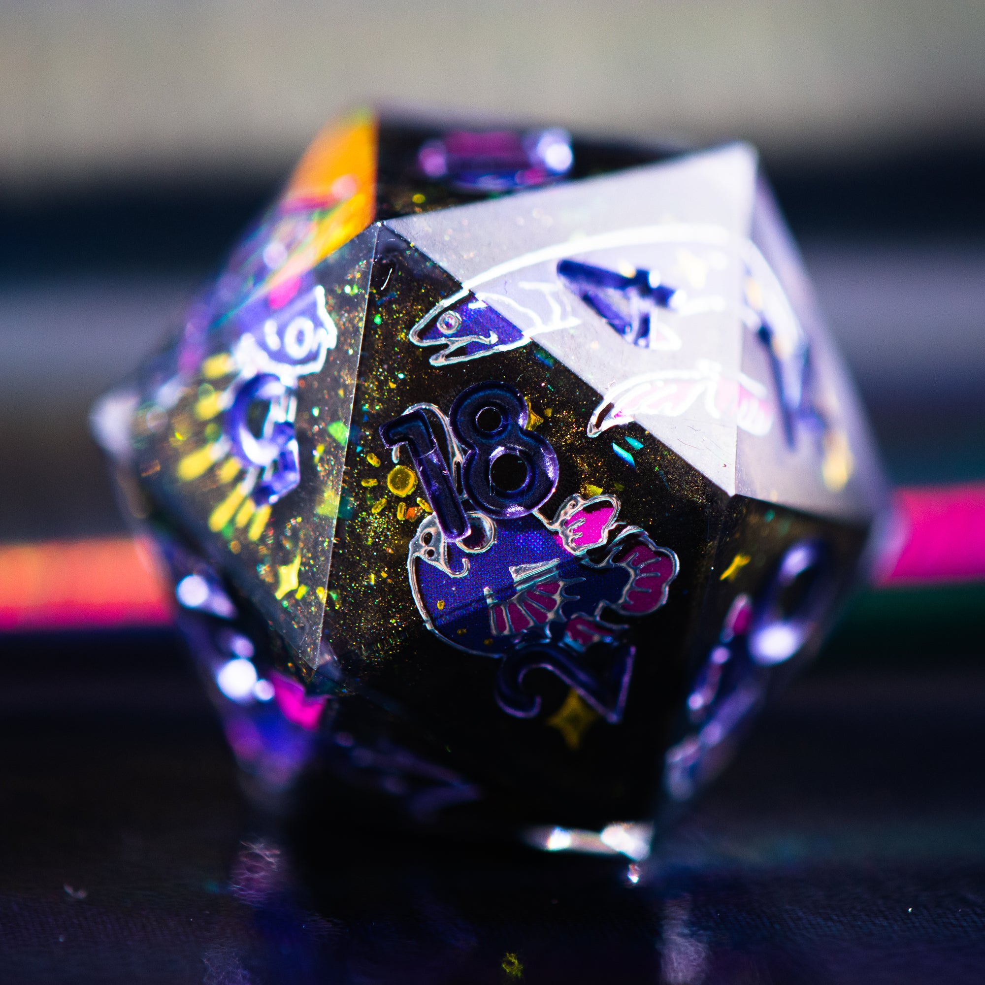 Night Sea 7-Piece Iconic Dice Set - Dispel Dice - Premium DnD Dice & Accessories # #