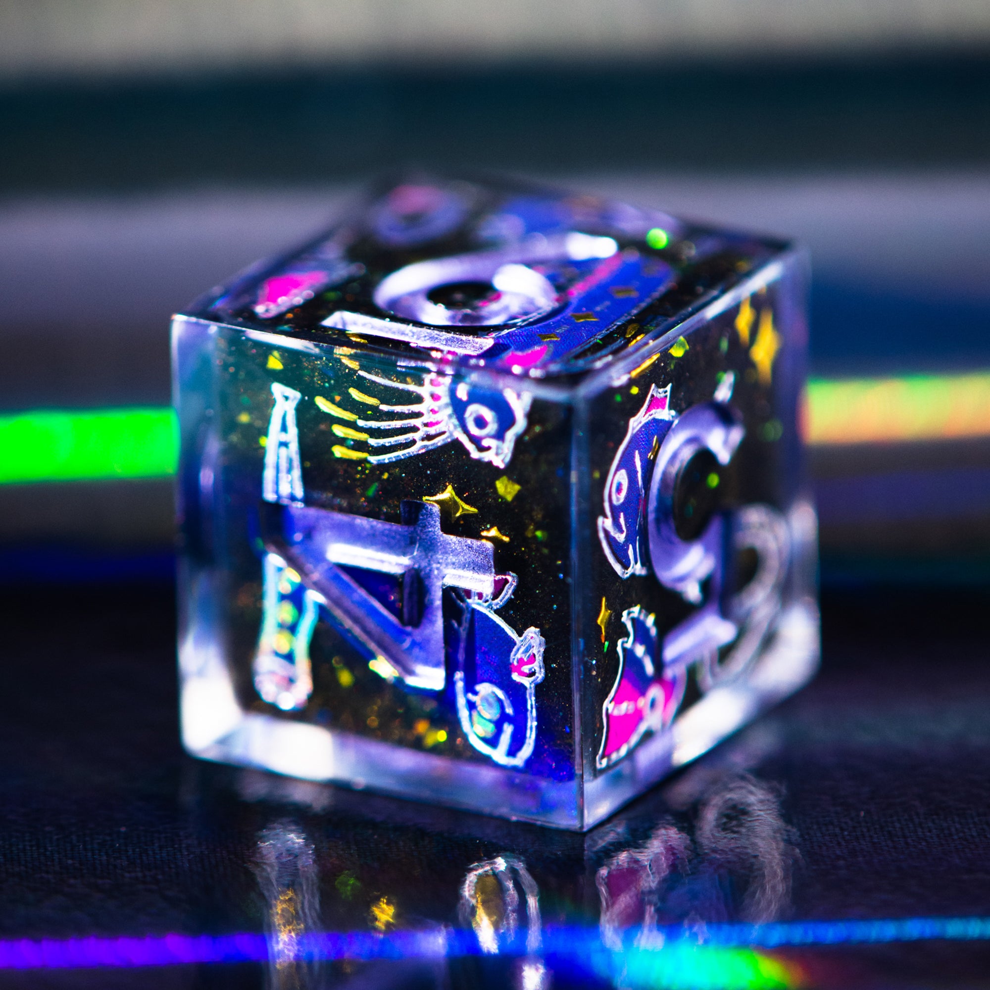 Night Sea 7-Piece Iconic Dice Set - Dispel Dice - Premium DnD Dice & Accessories # #