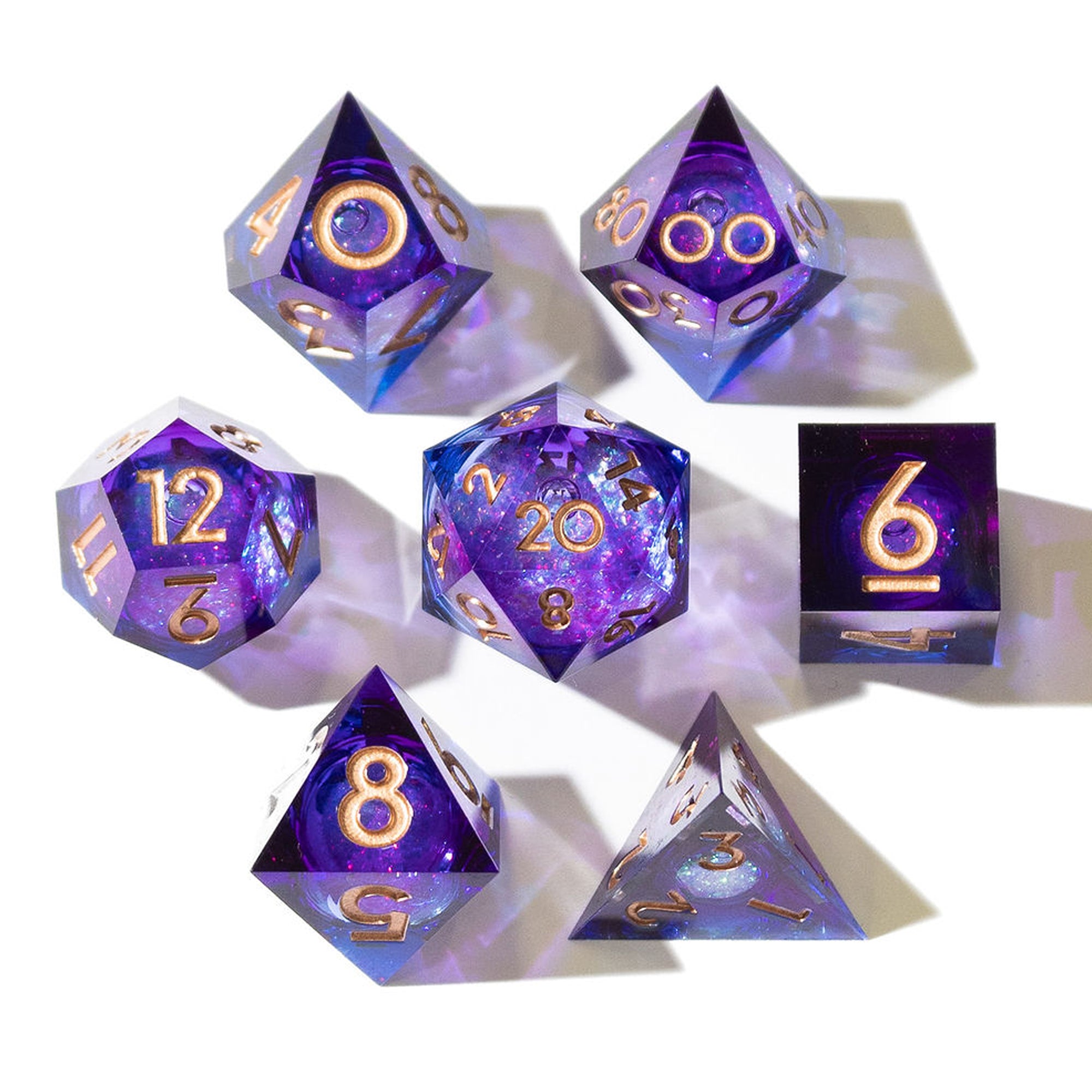 The Dark Veil 7-Piece Liquid Core Dice Set