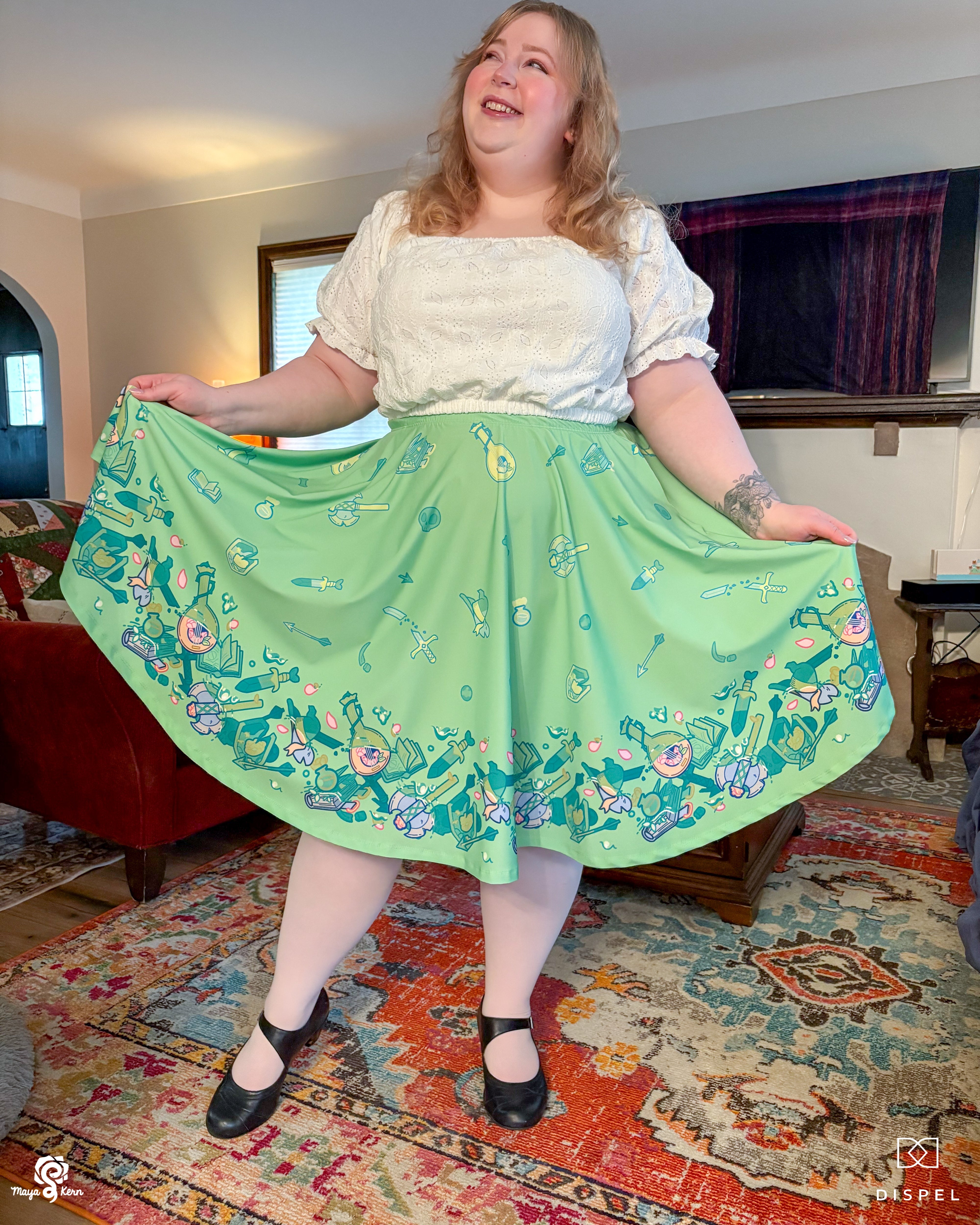 COLLAB: Dispel Dice Gelatenous Cube Midi Skirt - Dispel Dice - Premium DnD Dice & Accessories # #