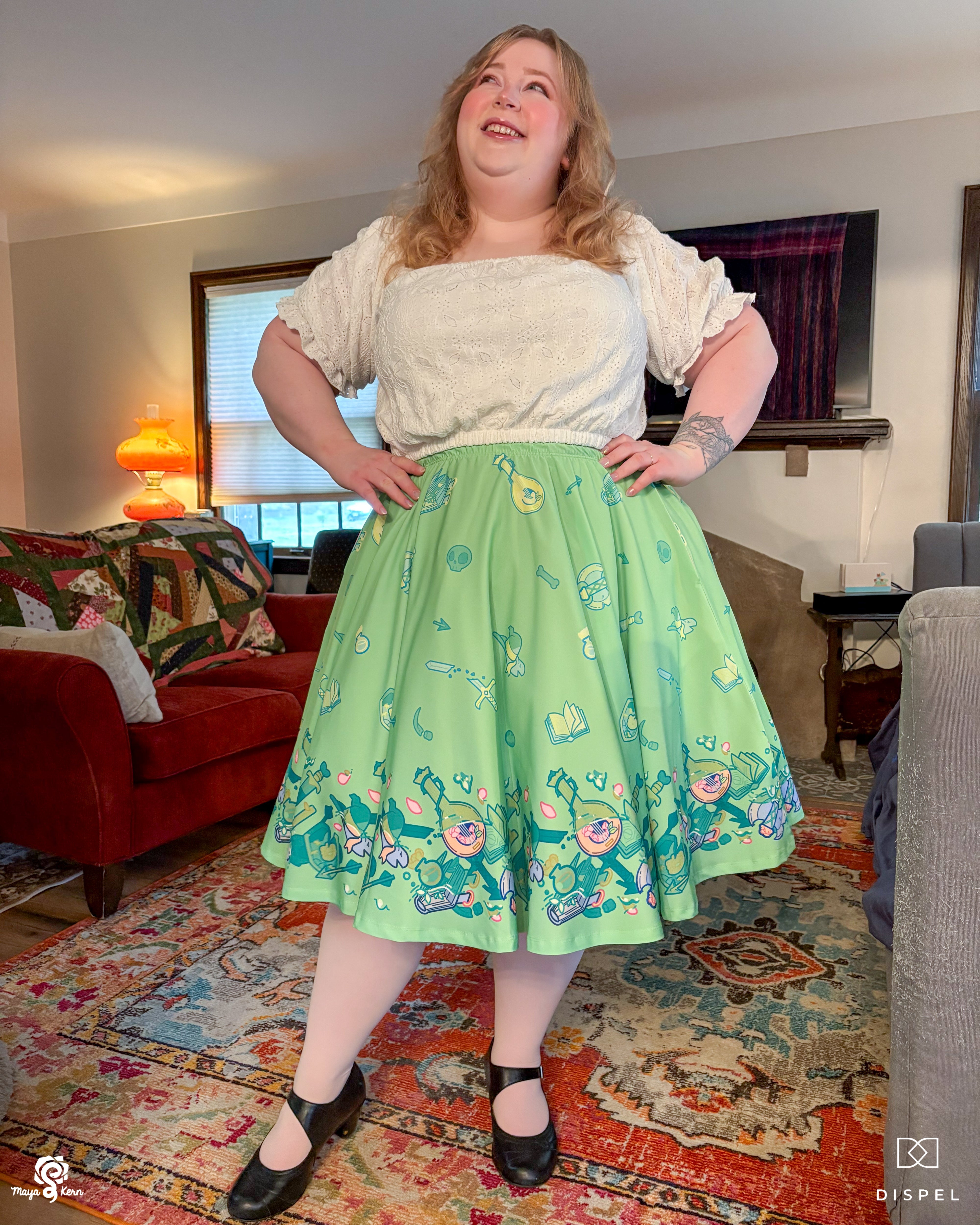 COLLAB: Dispel Dice Gelatenous Cube Midi Skirt - Dispel Dice - Premium DnD Dice & Accessories # #