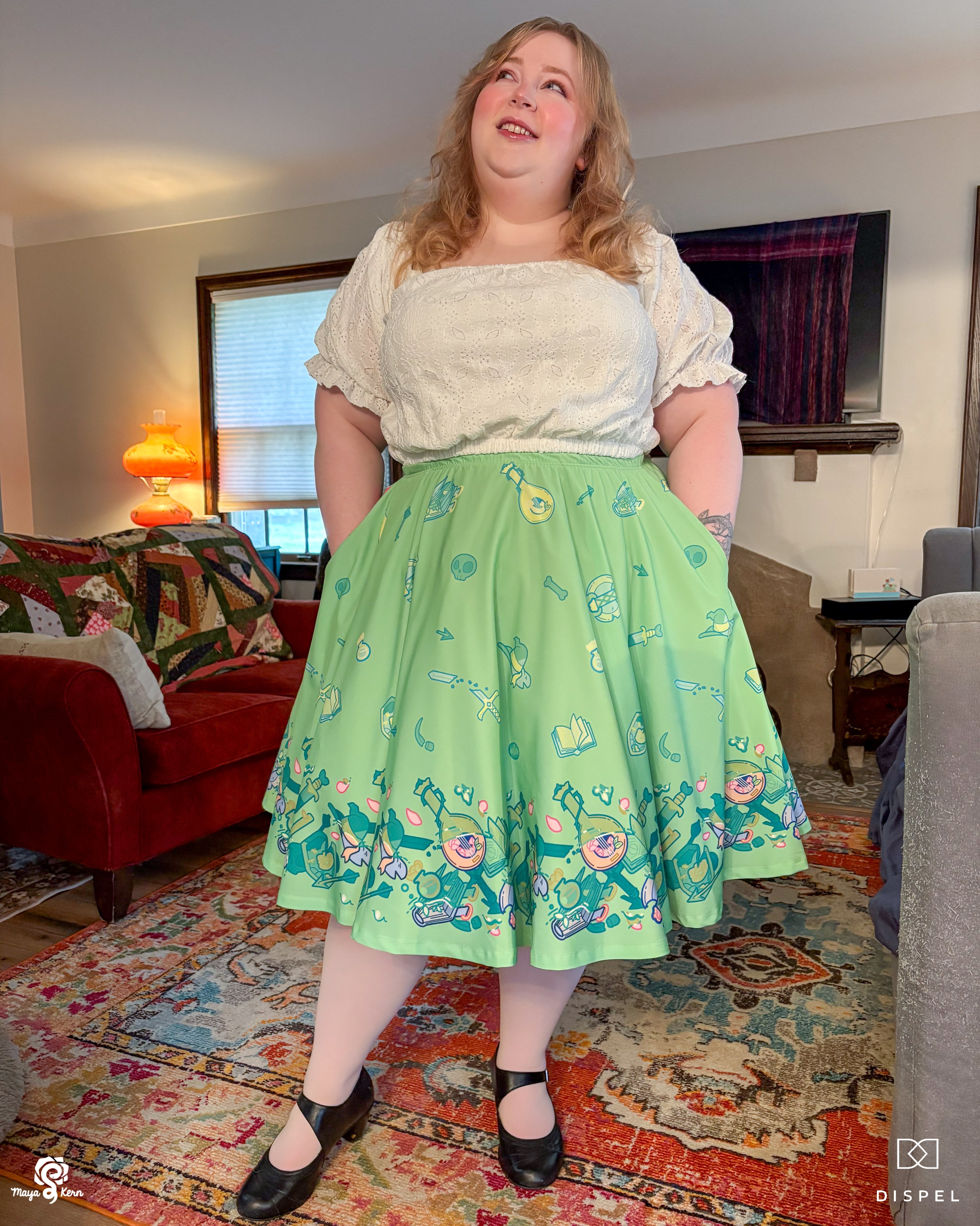 COLLAB: Dispel Dice Gelatenous Cube Midi Skirt - Dispel Dice - Premium DnD Dice & Accessories # #