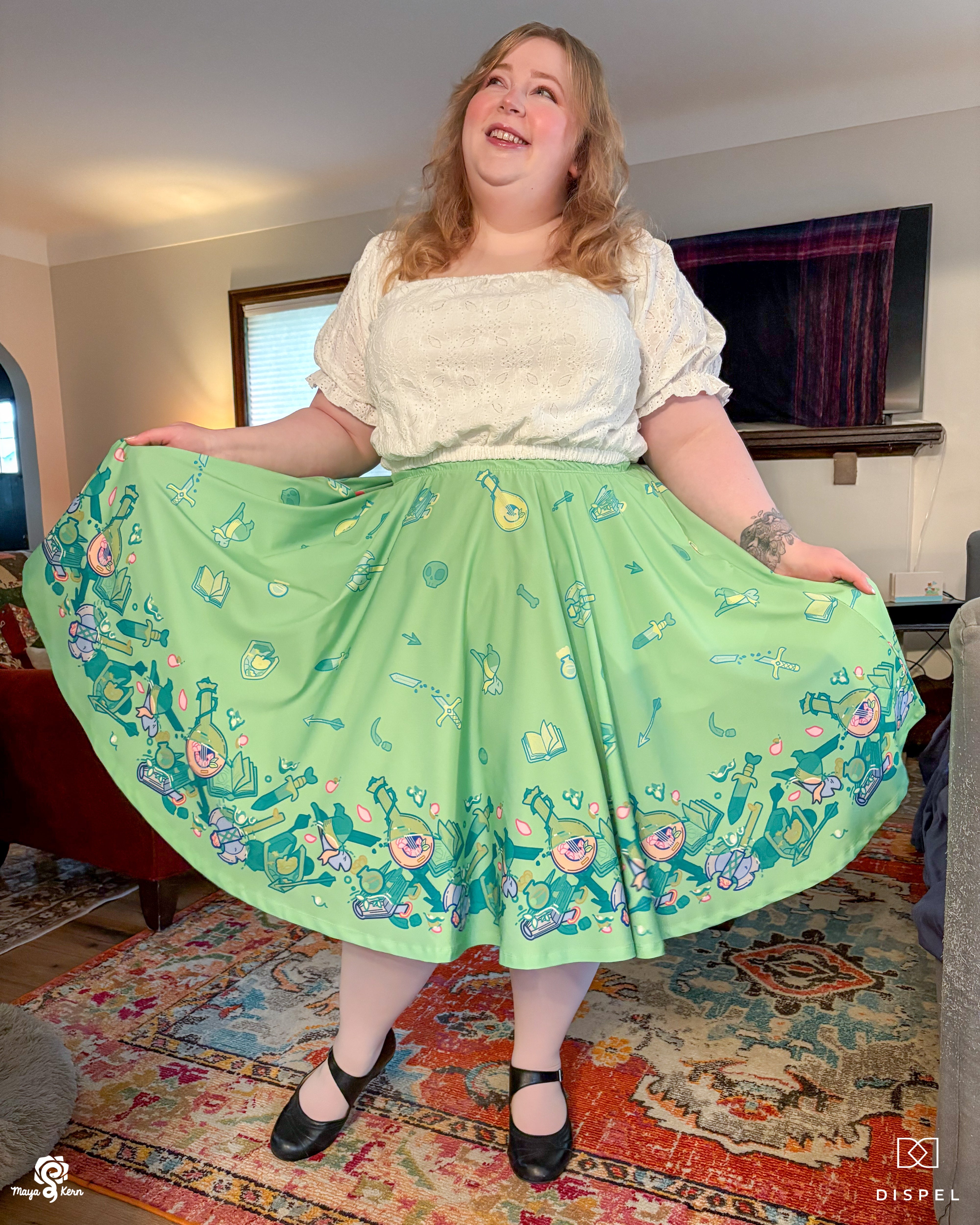 COLLAB: Dispel Dice Gelatenous Cube Midi Skirt - Dispel Dice - Premium DnD Dice & Accessories # #
