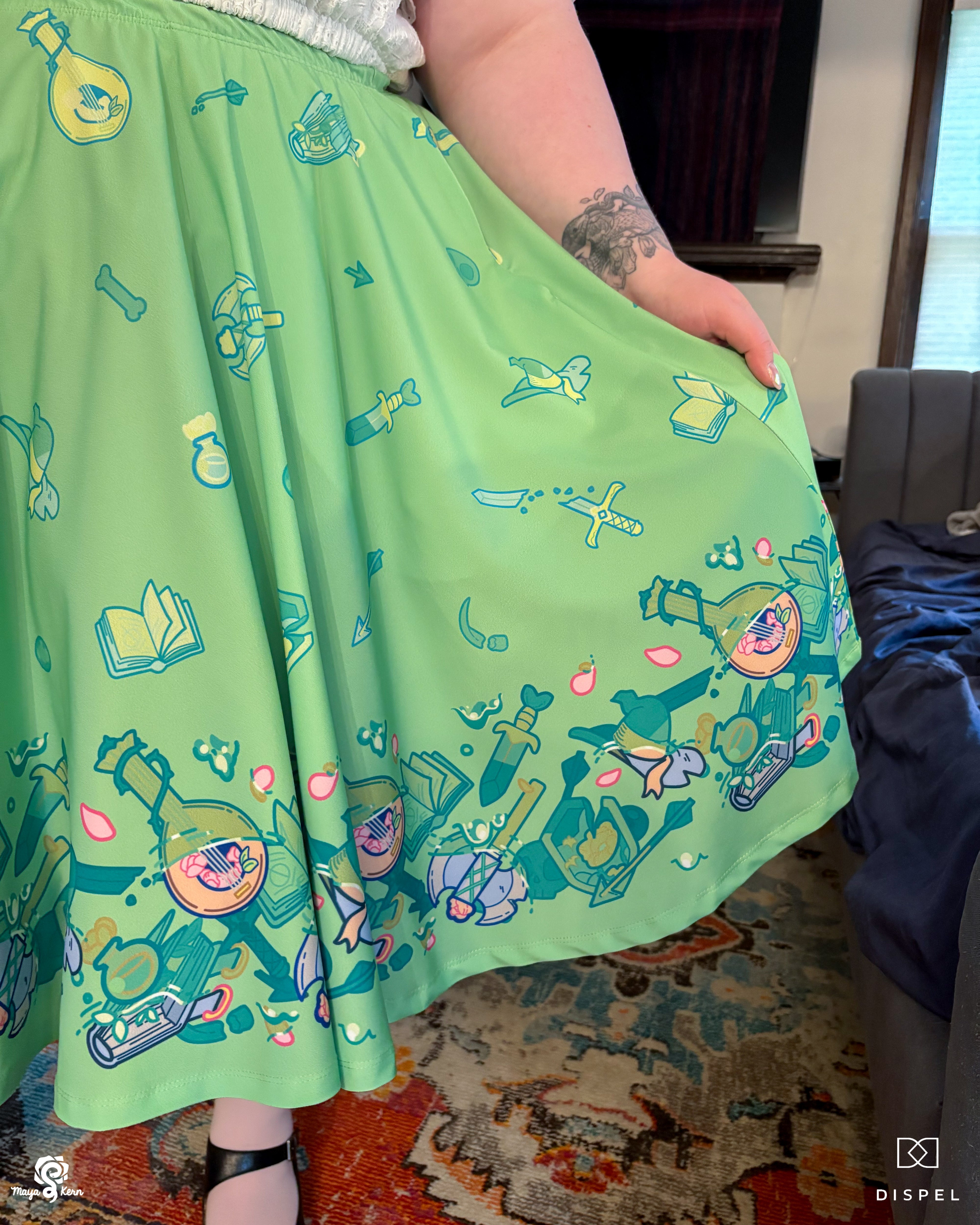 COLLAB: Dispel Dice Gelatenous Cube Midi Skirt - Dispel Dice - Premium DnD Dice & Accessories # #