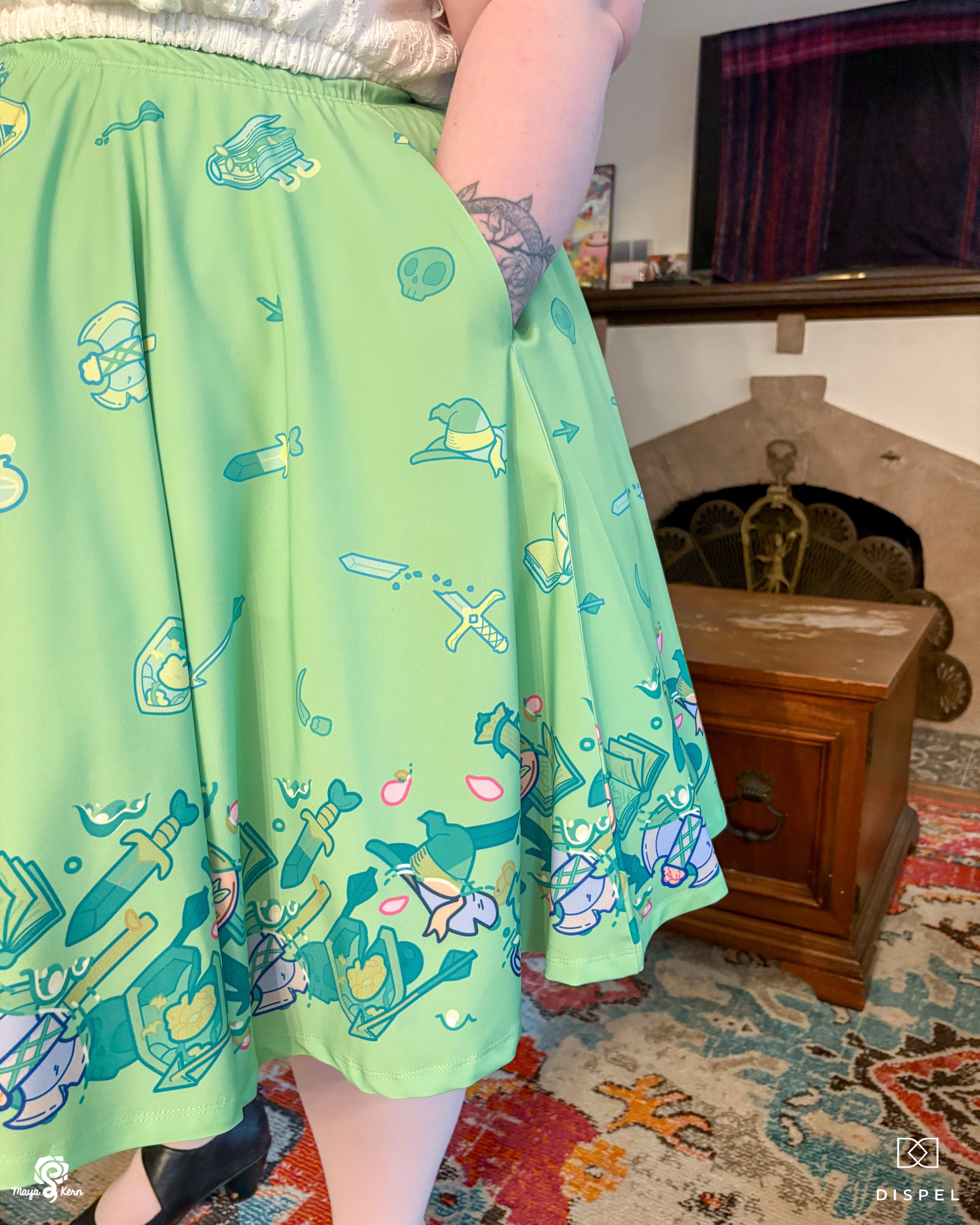 COLLAB: Dispel Dice Gelatenous Cube Midi Skirt - Dispel Dice - Premium DnD Dice & Accessories # #