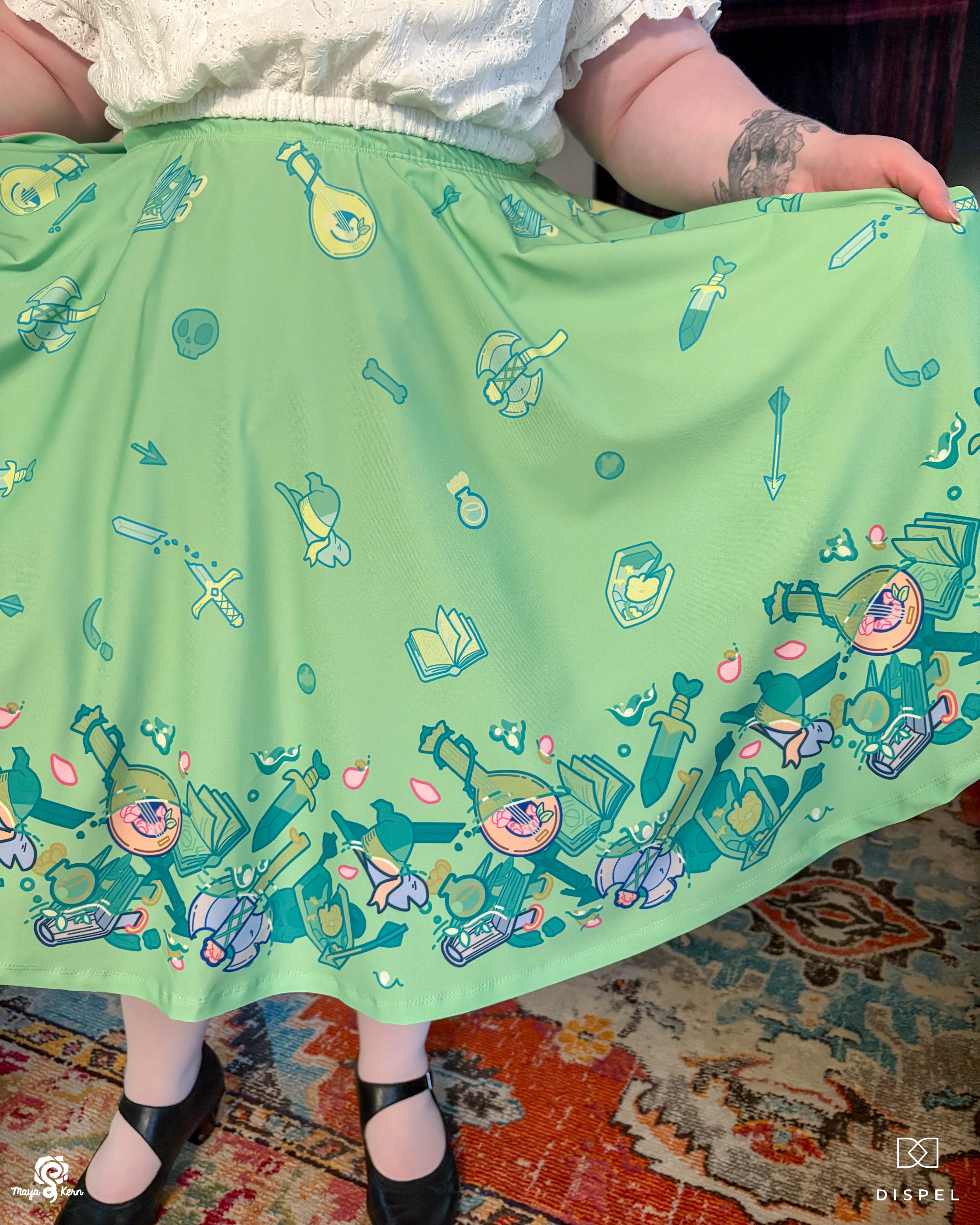 COLLAB: Dispel Dice Gelatenous Cube Midi Skirt - Dispel Dice - Premium DnD Dice & Accessories # #