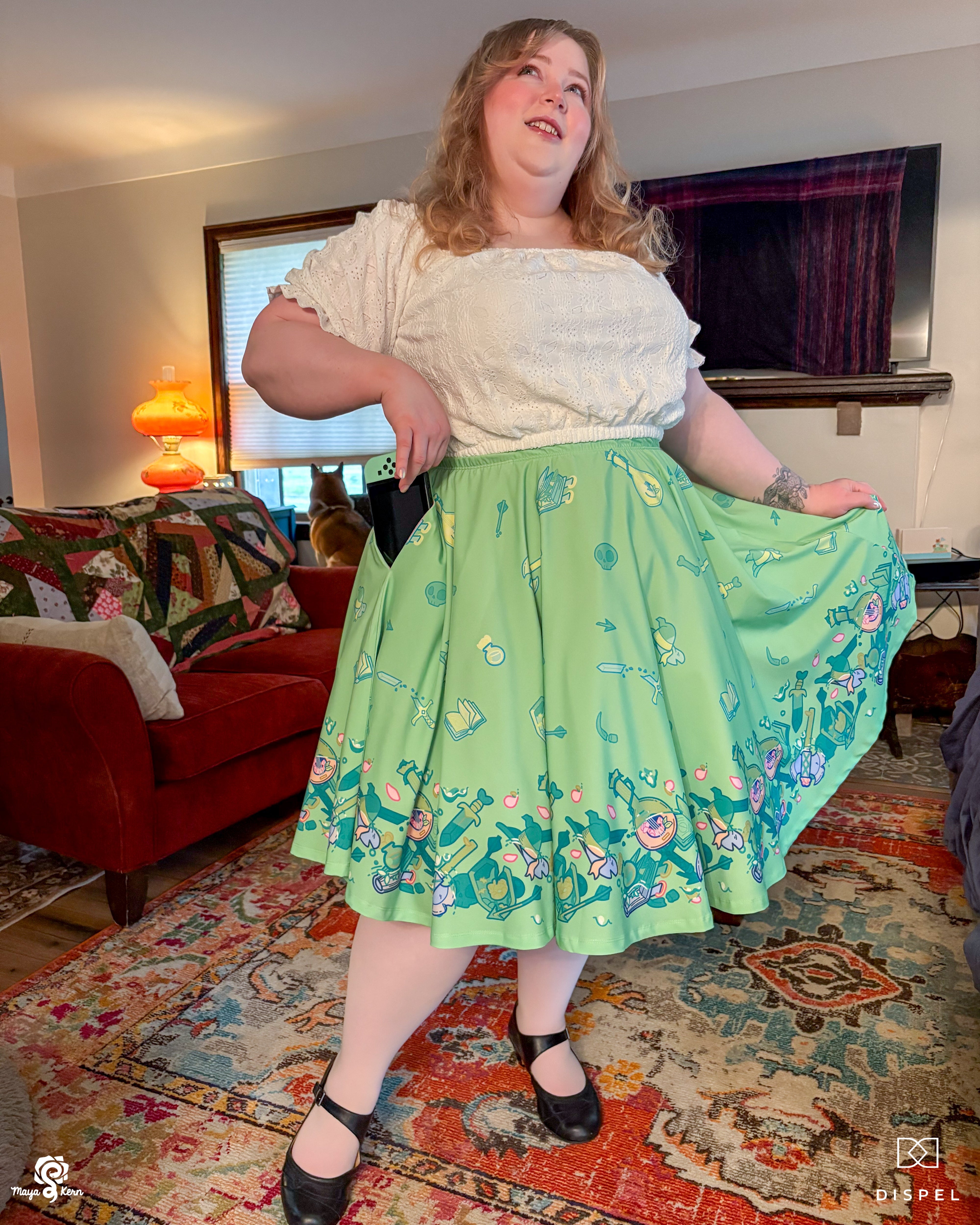 COLLAB: Dispel Dice Gelatenous Cube Midi Skirt - Dispel Dice - Premium DnD Dice & Accessories # #