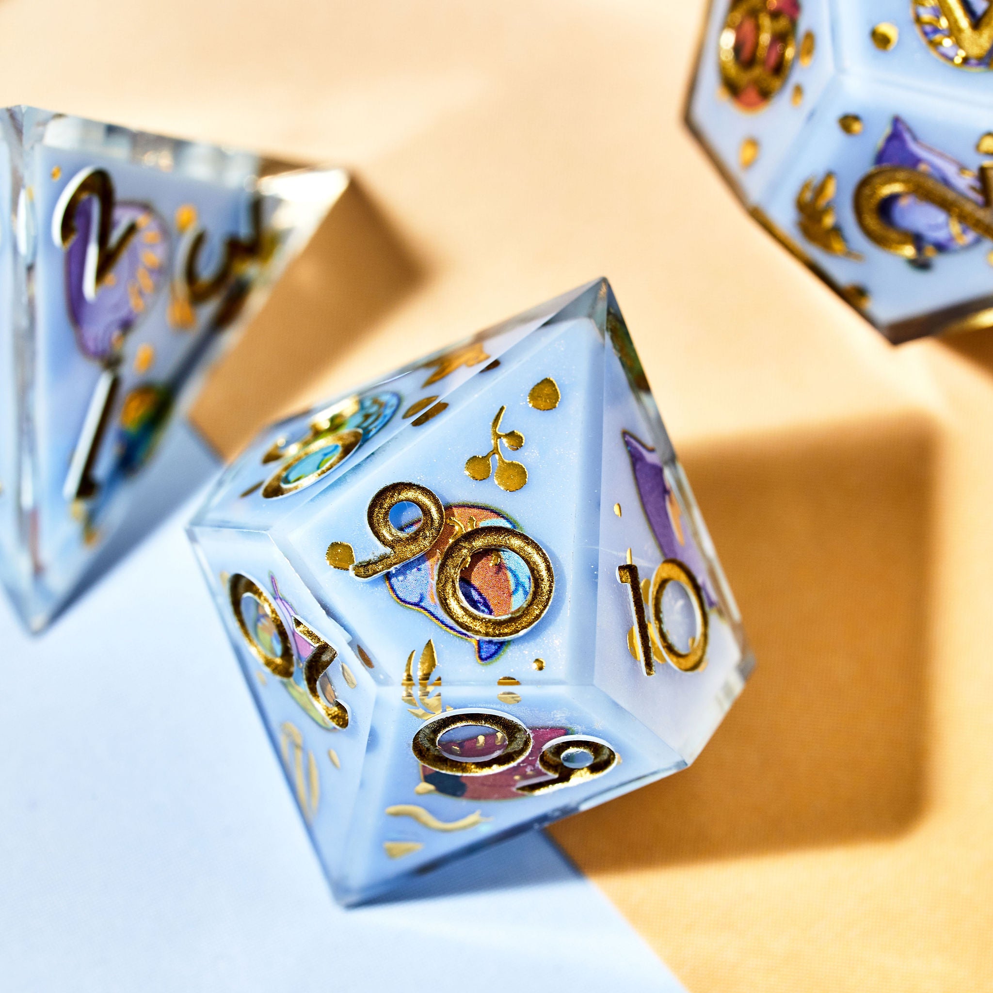 Round Birds 7-Piece Iconic Dice Set - Dispel Dice - Premium DnD Dice & Accessories # #