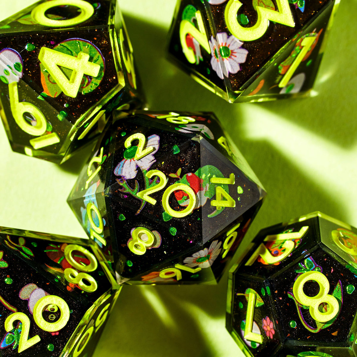 Lazy Lizards 7-Piece Iconic Dice Set - Dispel Dice - Premium DnD Dice & Accessories # #