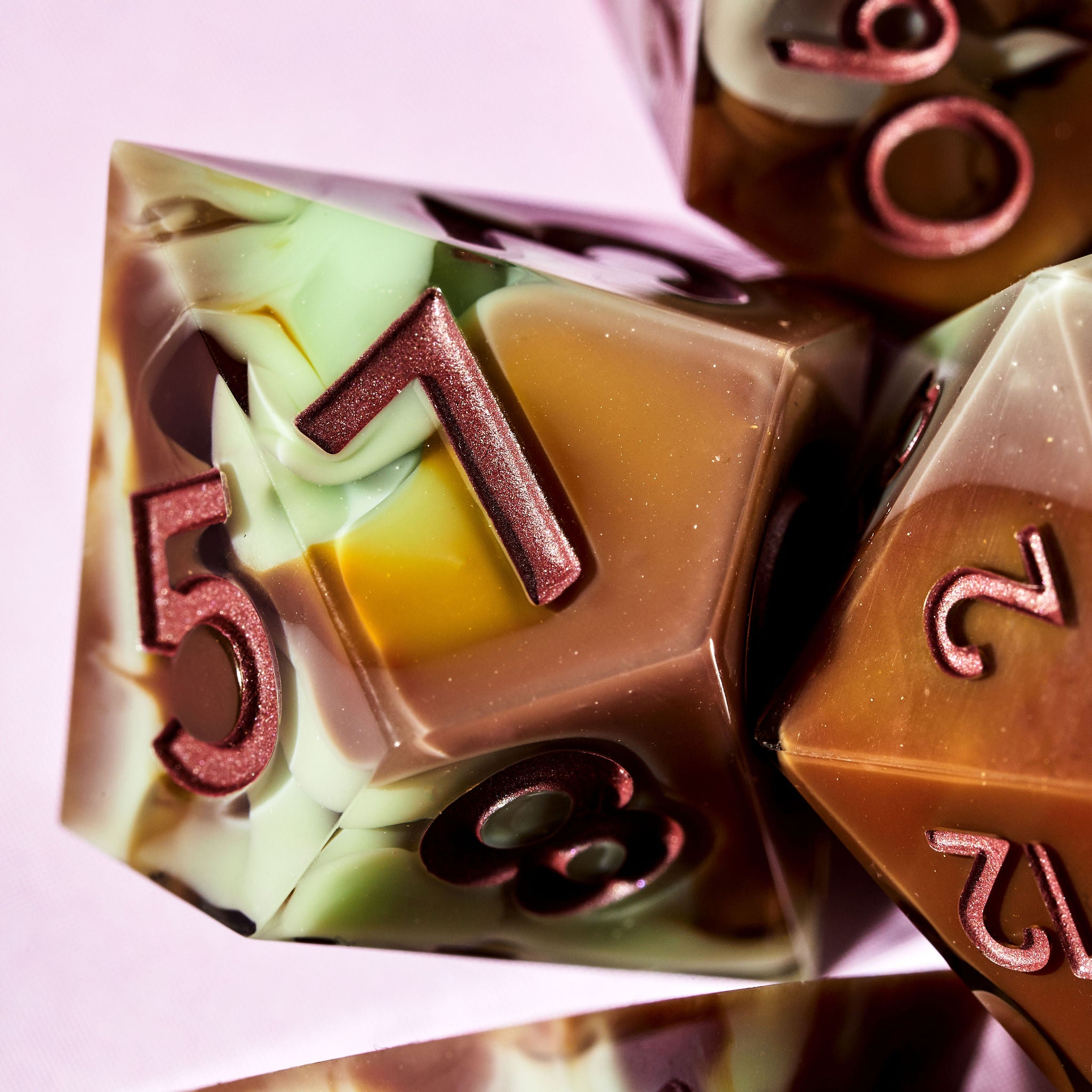 Mint Chip 7-Piece Polyhedral Dice Set - Dispel Dice - Premium DnD Dice & Accessories # #