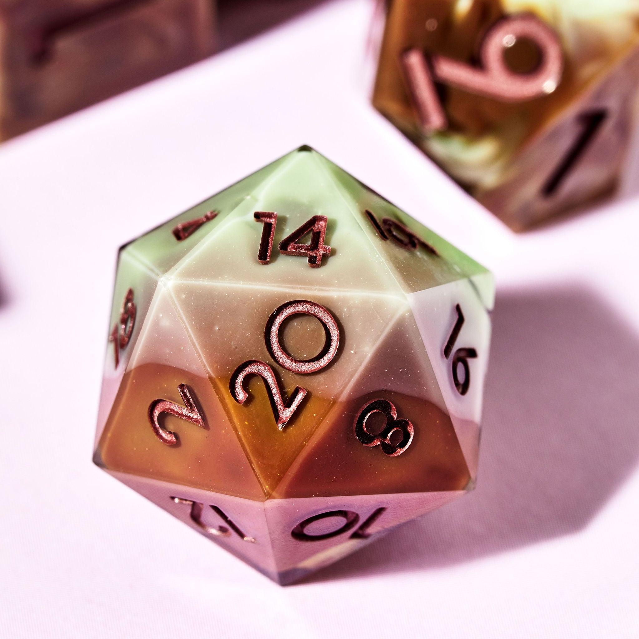 Mint Chip 7-Piece Polyhedral Dice Set - Dispel Dice - Premium DnD Dice & Accessories # #