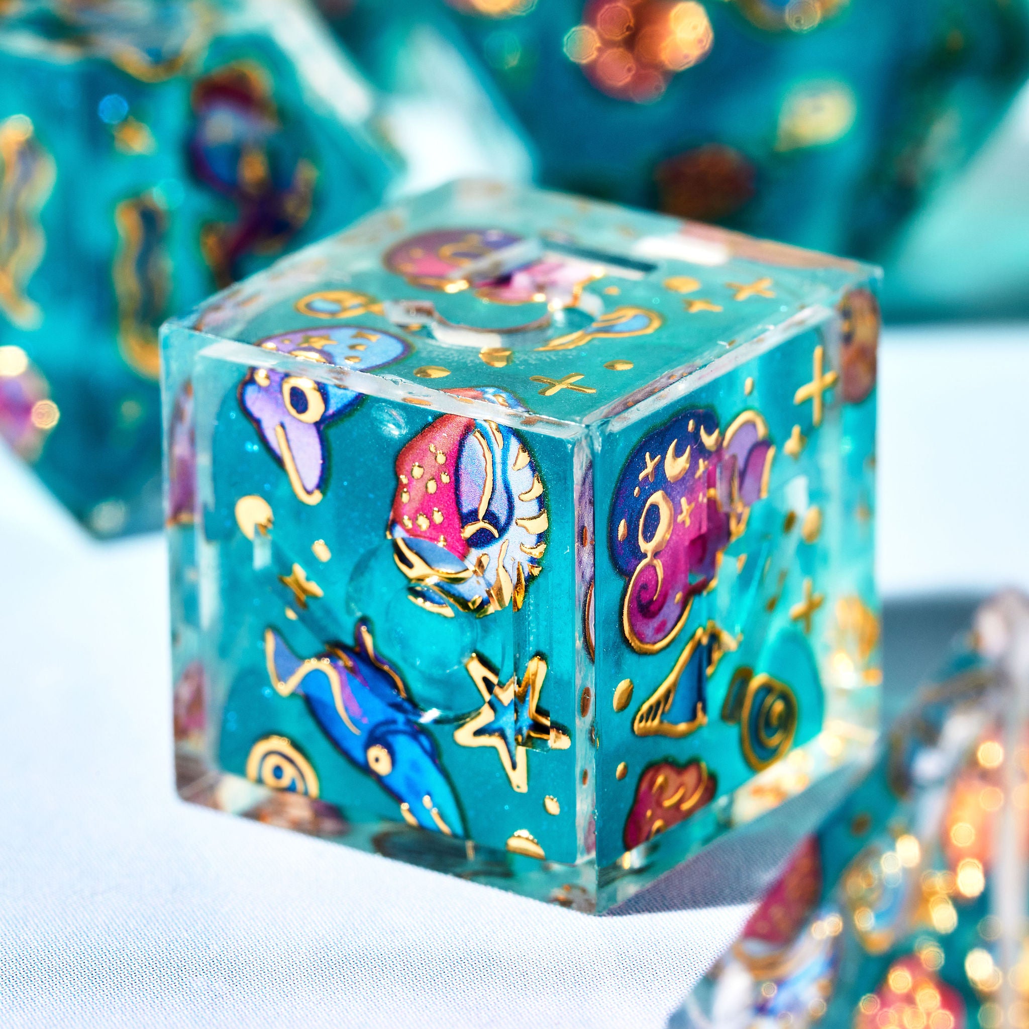 Cephalopods 7-Piece Iconic Dice Set - Dispel Dice - Premium DnD Dice & Accessories # #