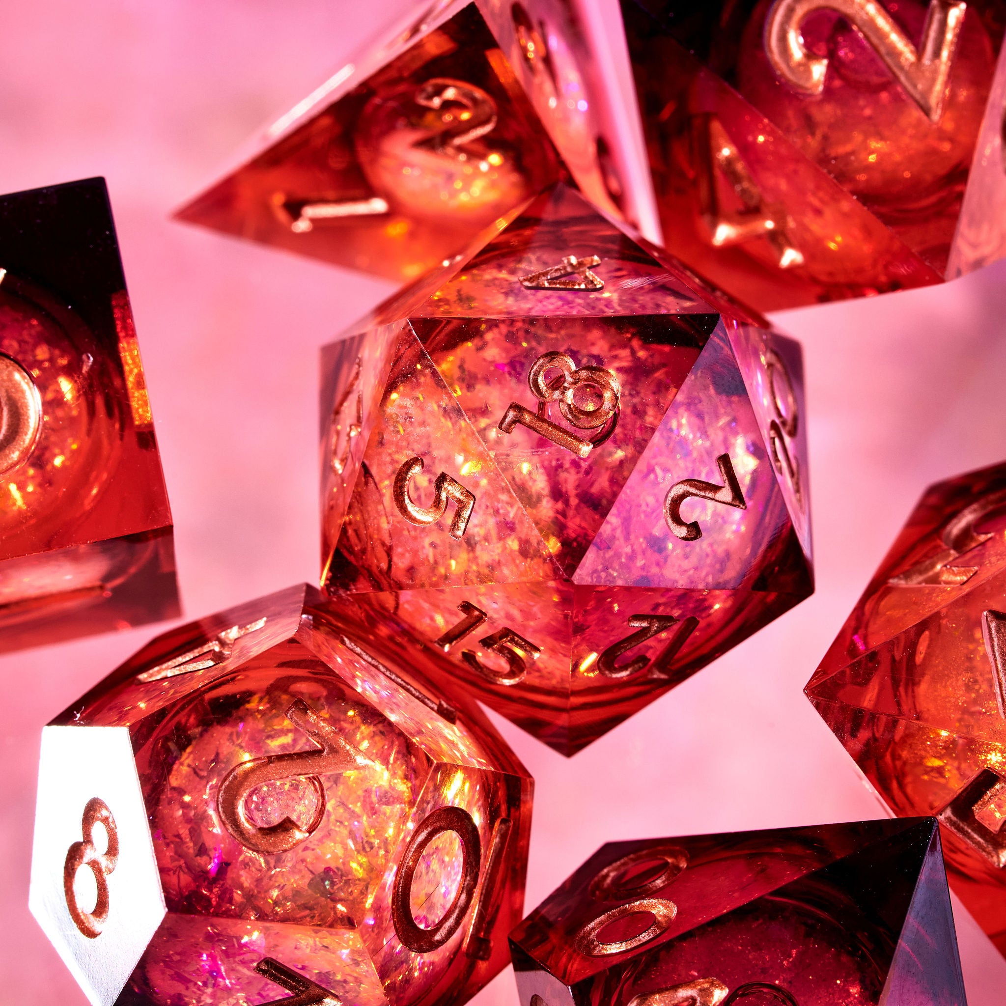 Corpse Flower 7-Piece Liquid Core Set - Dispel Dice - Premium DnD Dice & Accessories # #