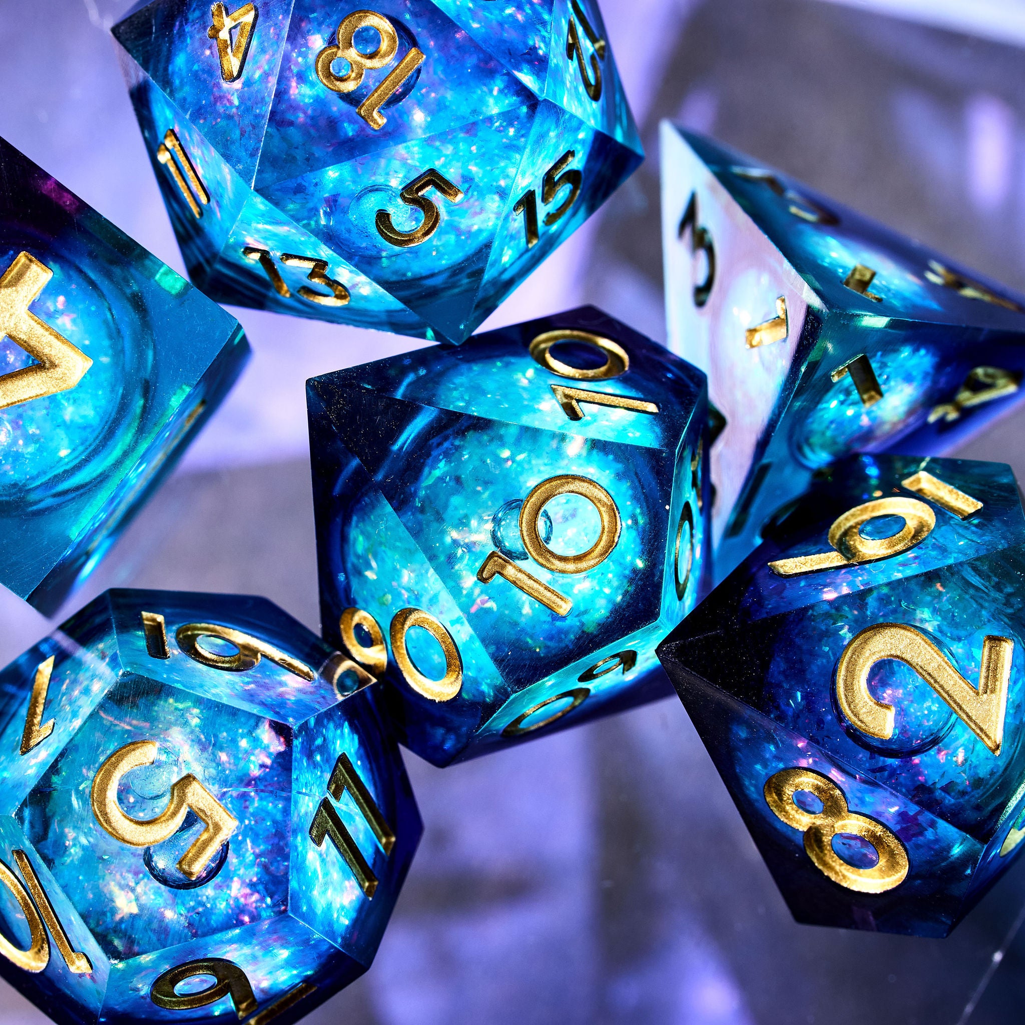 Tears of the Witch 7-Piece Liquid Core Dice Set - Dispel Dice - Premium DnD Dice & Accessories # #