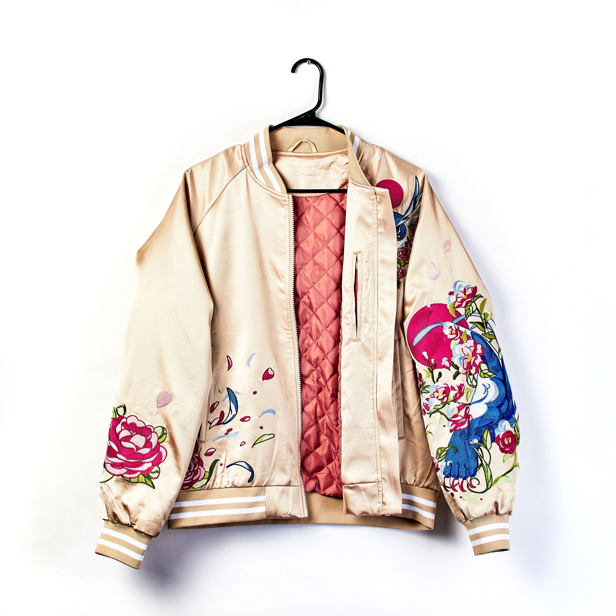 Snowy Bear Owl Sukajan Bomber Jacket - Dispel Dice - Premium DnD Dice & Accessories # #