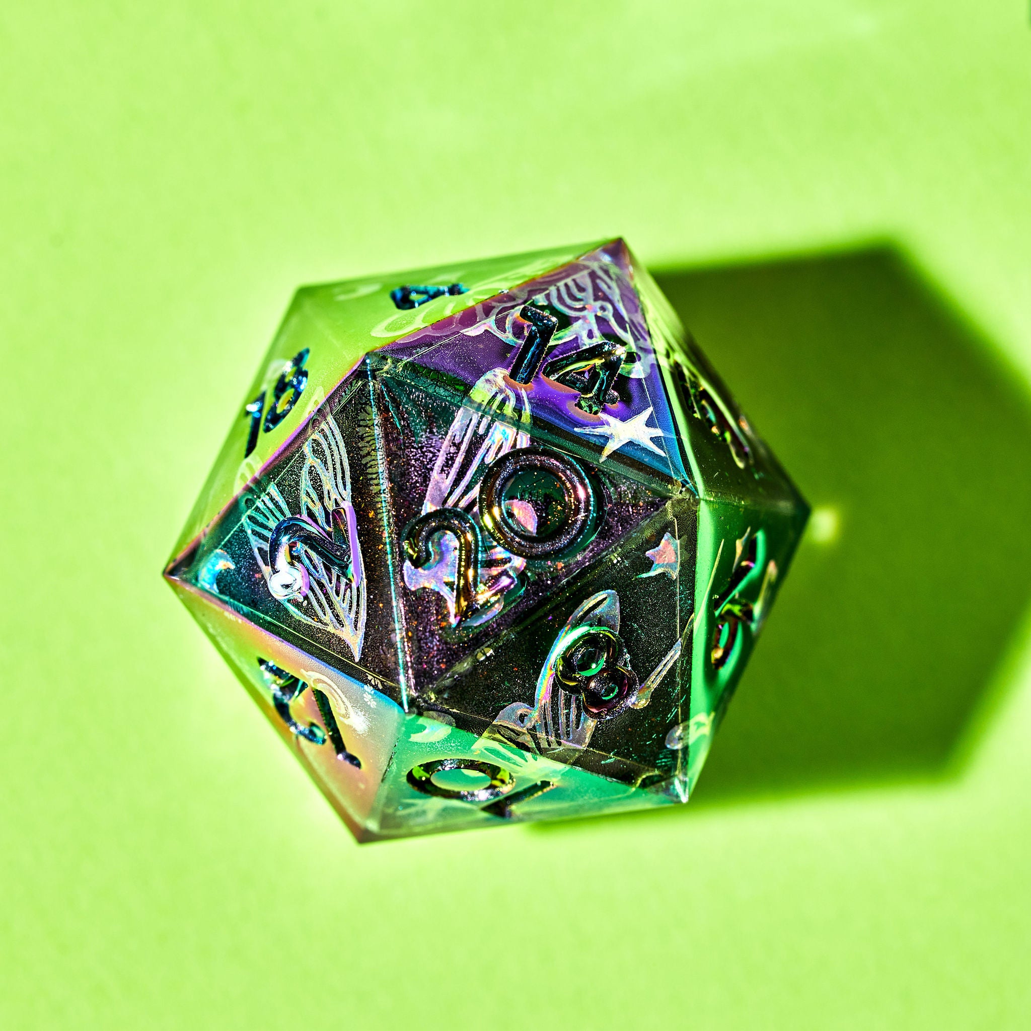 Extinct Decorum 7-Piece Iconic Iridescent Set - Dispel Dice - Premium DnD Dice & Accessories # #