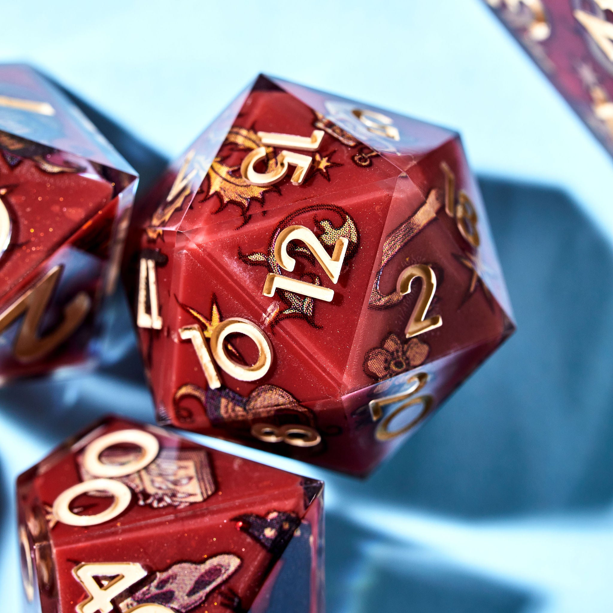 Eldritch Grimoire 7-Piece Iconic Set - Dispel Dice - Premium DnD Dice & Accessories # #