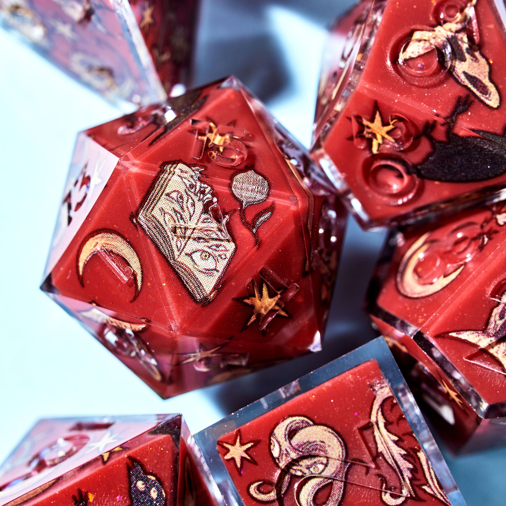 Eldritch Grimoire 7-Piece Iconic Set - Dispel Dice - Premium DnD Dice & Accessories # #