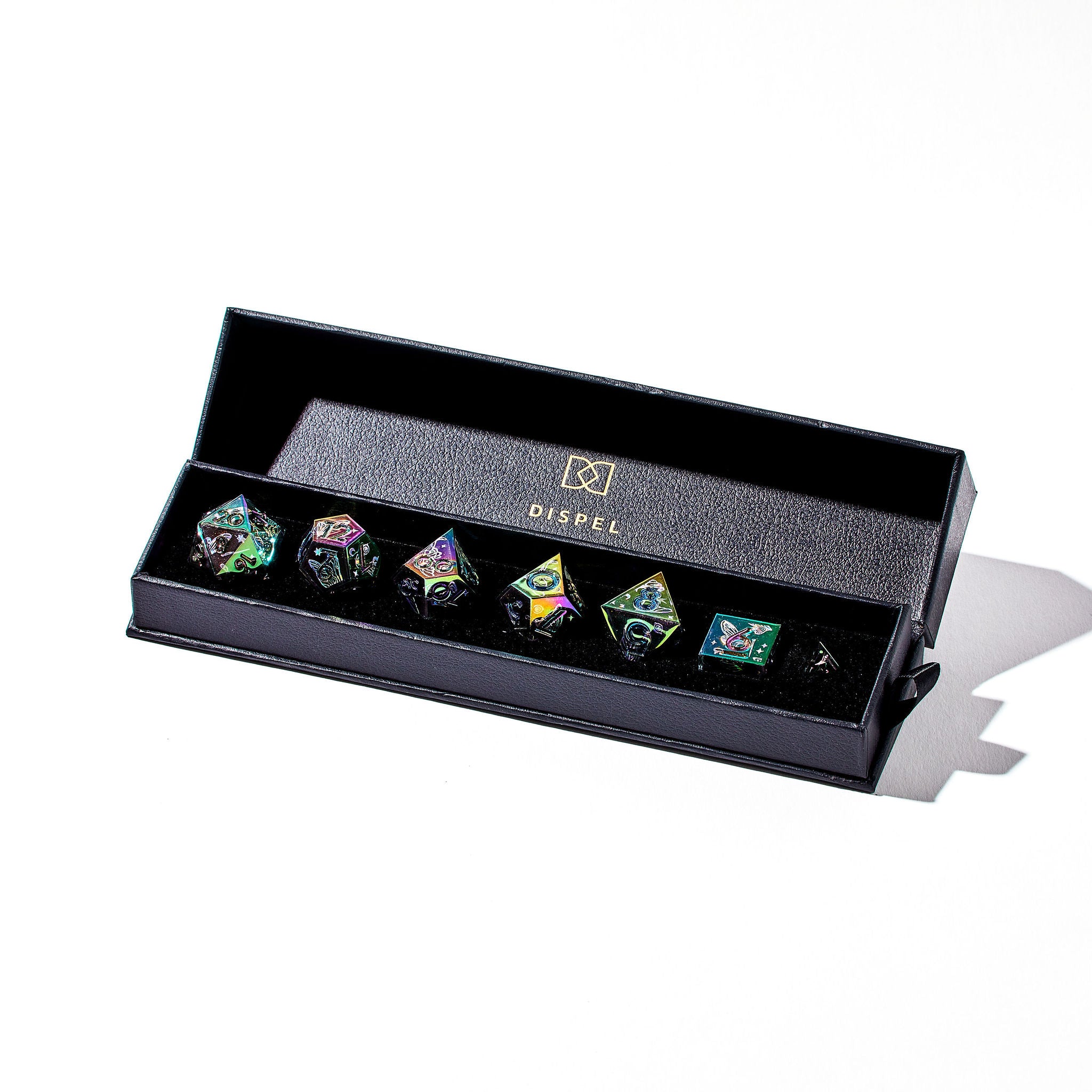 Extinct Decorum 7-Piece Iconic Iridescent Set - Dispel Dice - Premium DnD Dice & Accessories # #