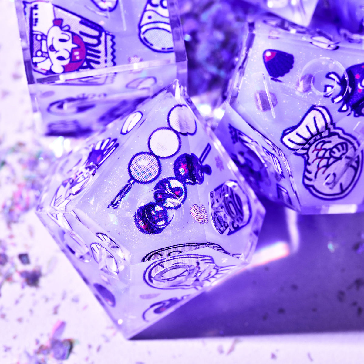 Anime Club 7-Piece Iconic Set - Dispel Dice - Premium DnD Dice & Accessories # #