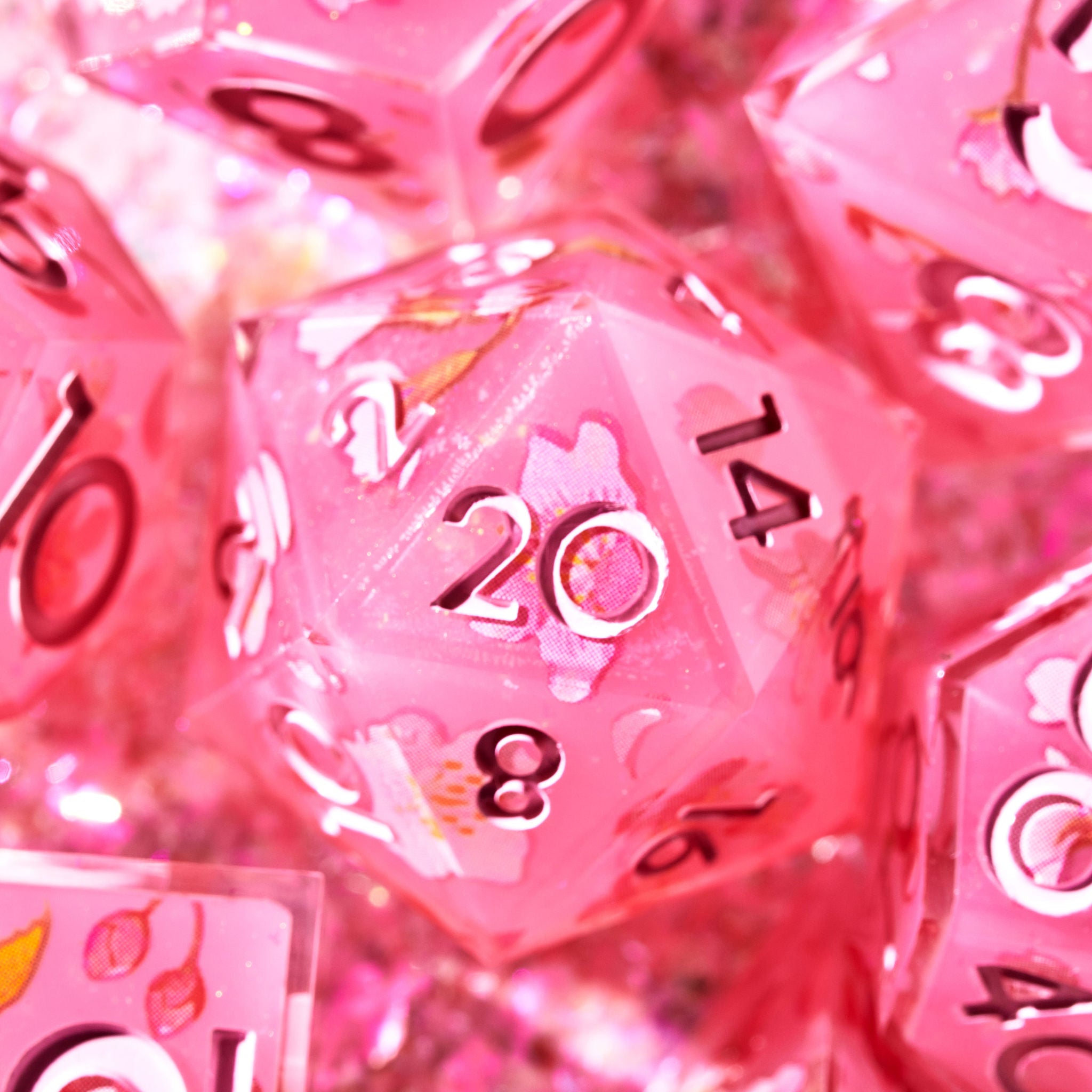 In Bloom 7-Piece Iconic Set - Dispel Dice - Premium DnD Dice & Accessories # #
