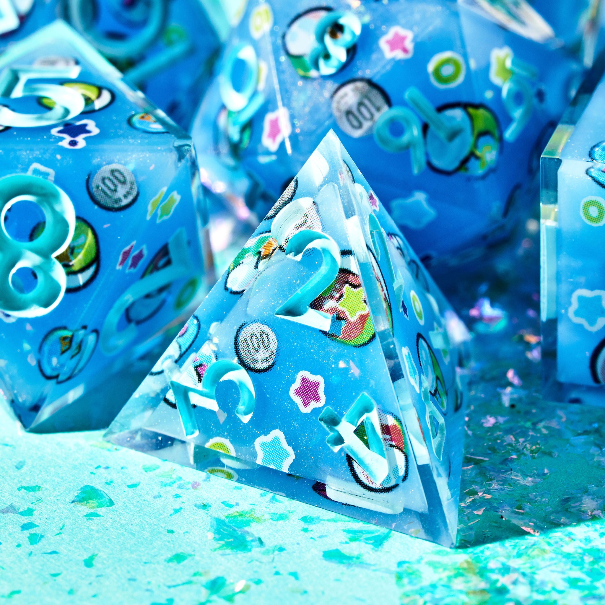 Captivating Capsules 7-Piece Iconic Set - Dispel Dice - Premium DnD Dice & Accessories # #