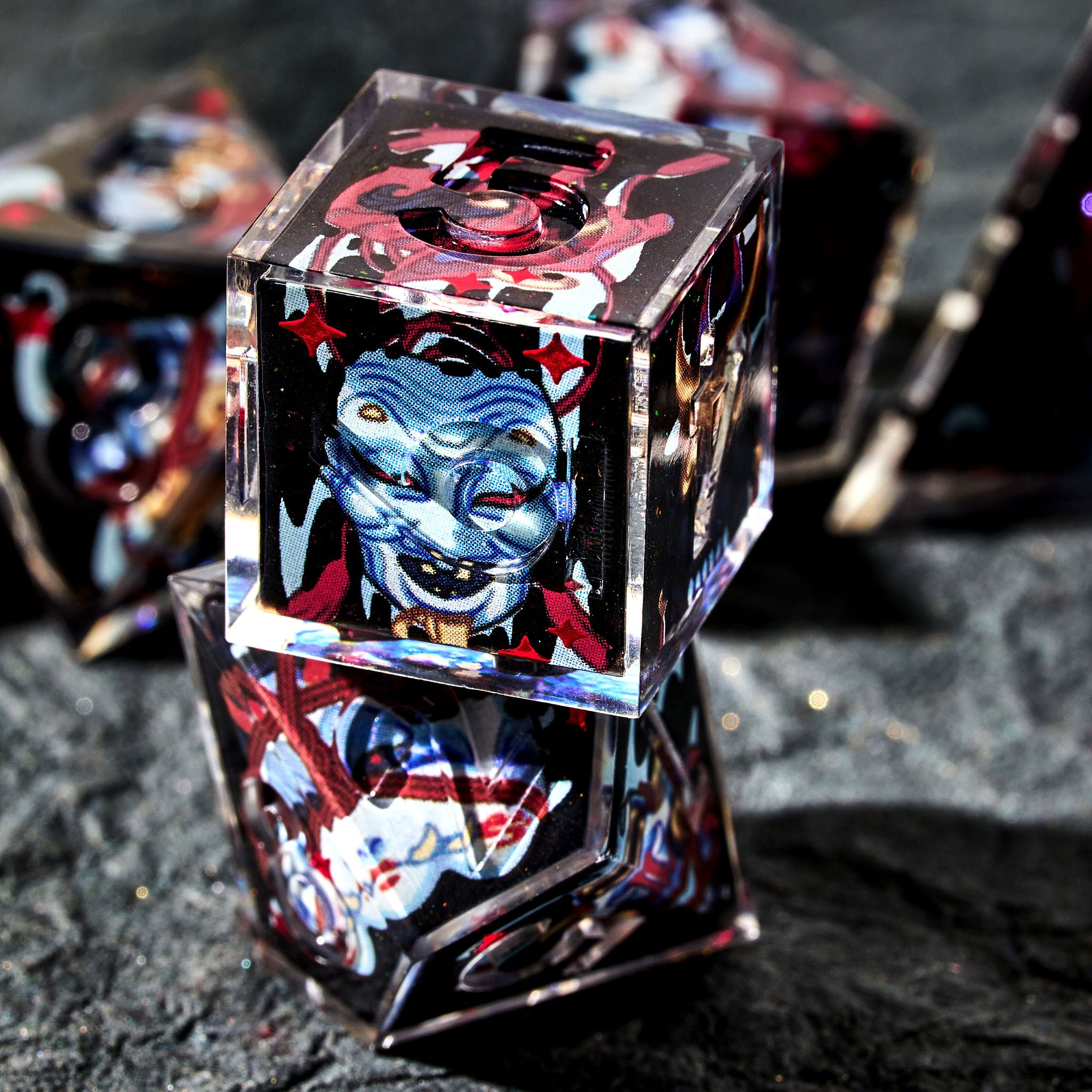 Oni 7-Piece Iconic Set - Dispel Dice - Premium DnD Dice & Accessories # #