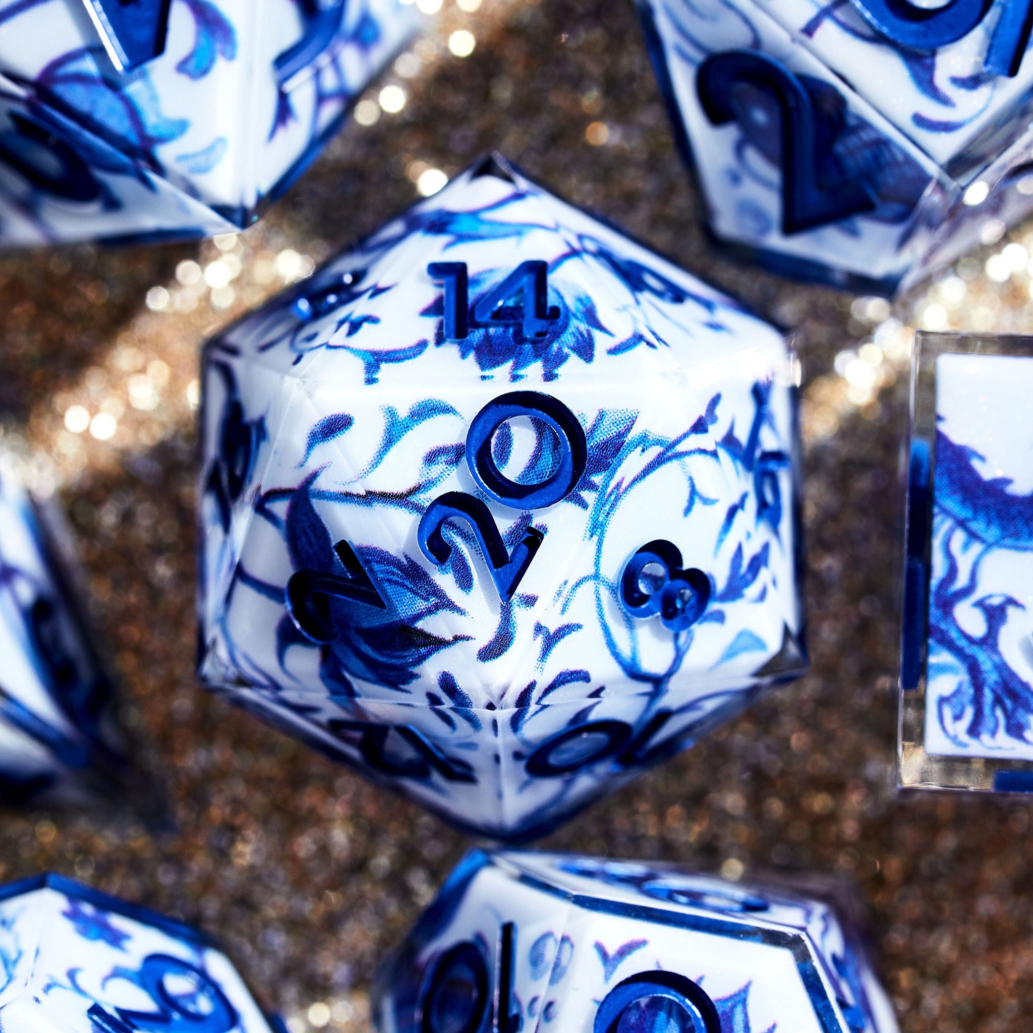 Qinghua Iconic 7-Piece Dice Set - Dispel Dice - Premium DnD Dice & Accessories # #