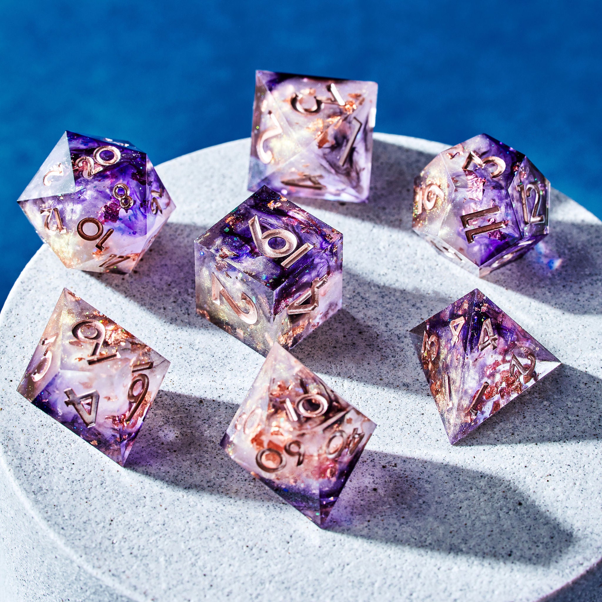 Crystal Rift 7-Piece Polyhedral Dice Set - Dispel Dice - Premium DnD Dice & Accessories # #