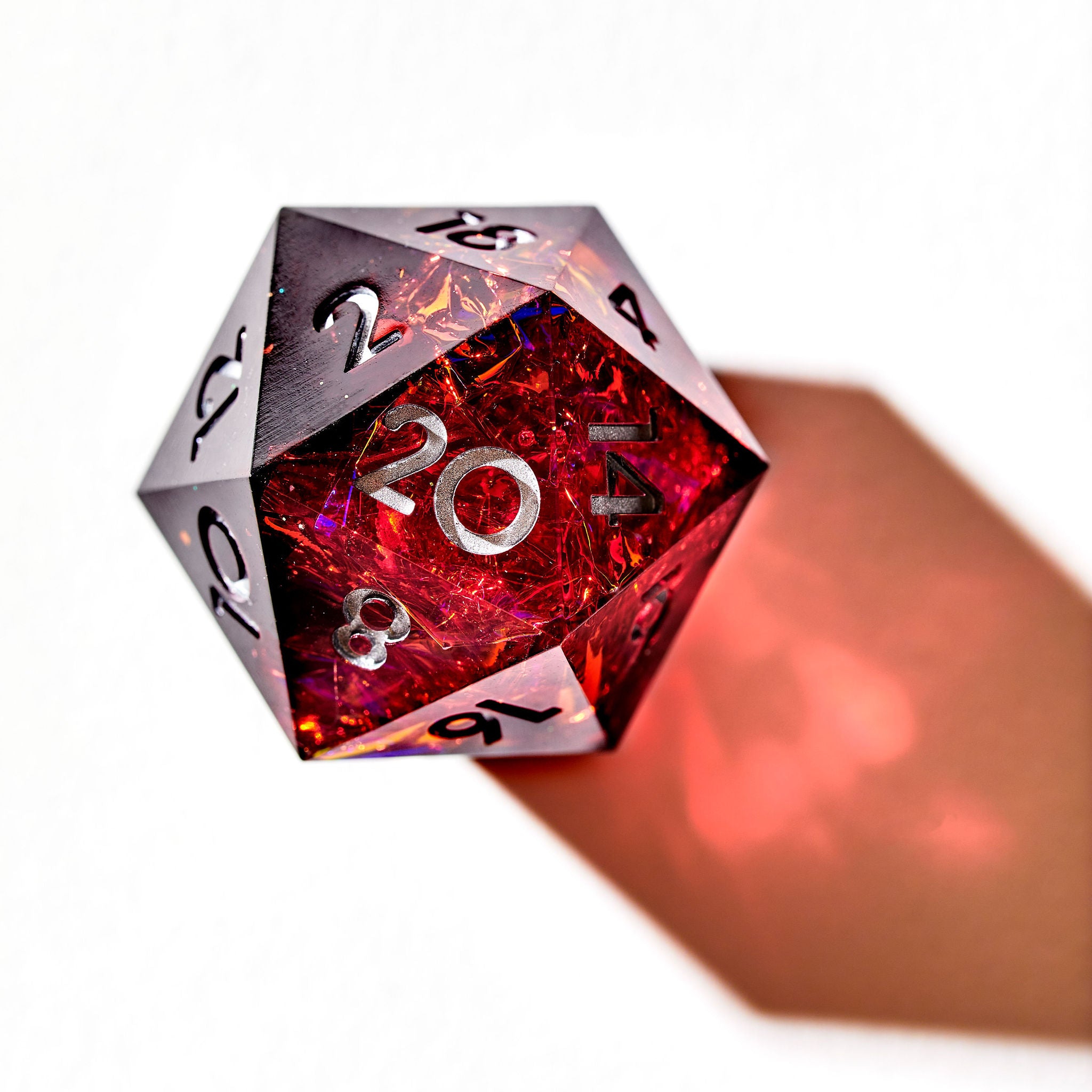 Crimson Nebula 7-Piece Polyhedral Dice Set - Dispel Dice - Premium DnD Dice & Accessories # #