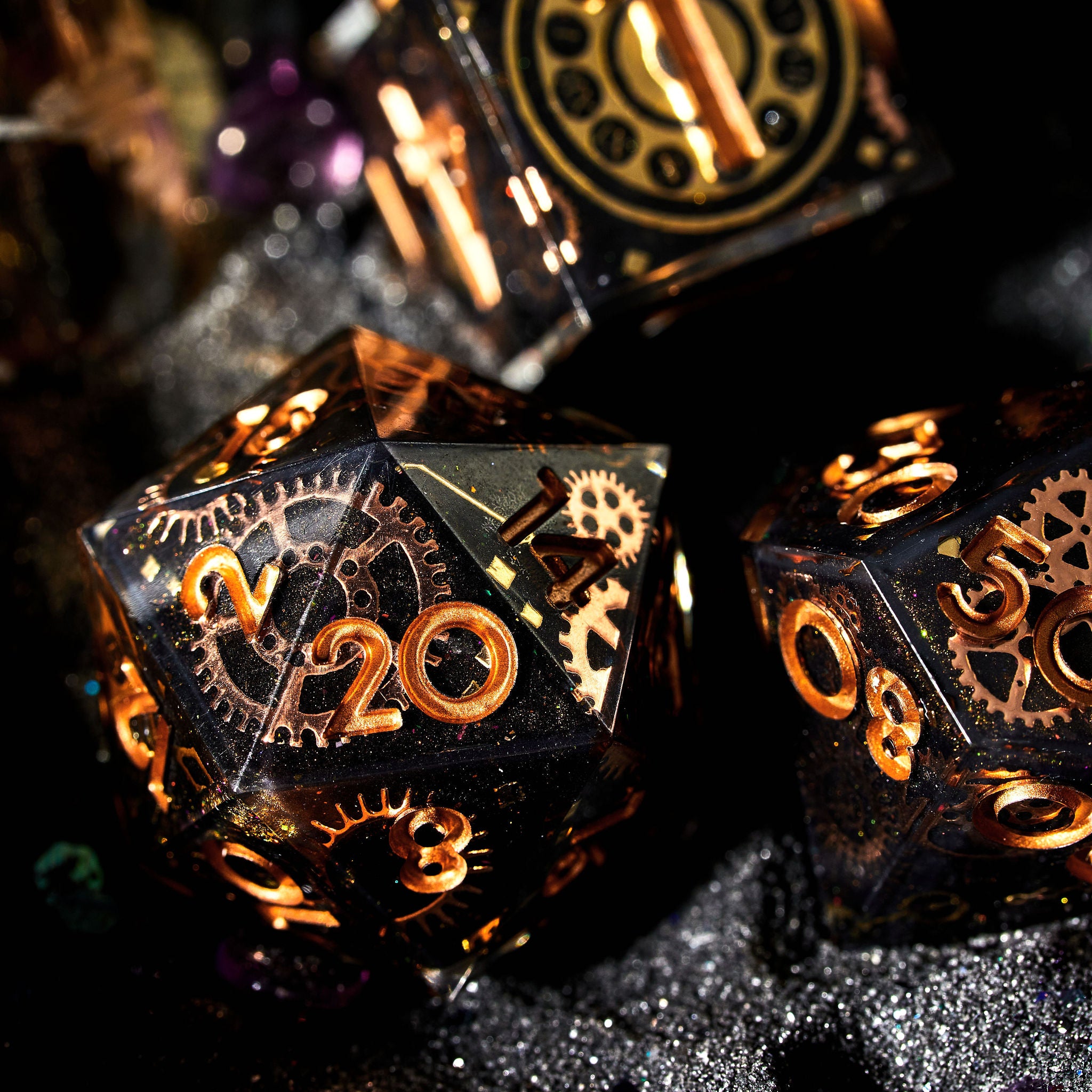 Borrowed Time 7-Piece Iconic Set - Dispel Dice - Premium DnD Dice & Accessories # #