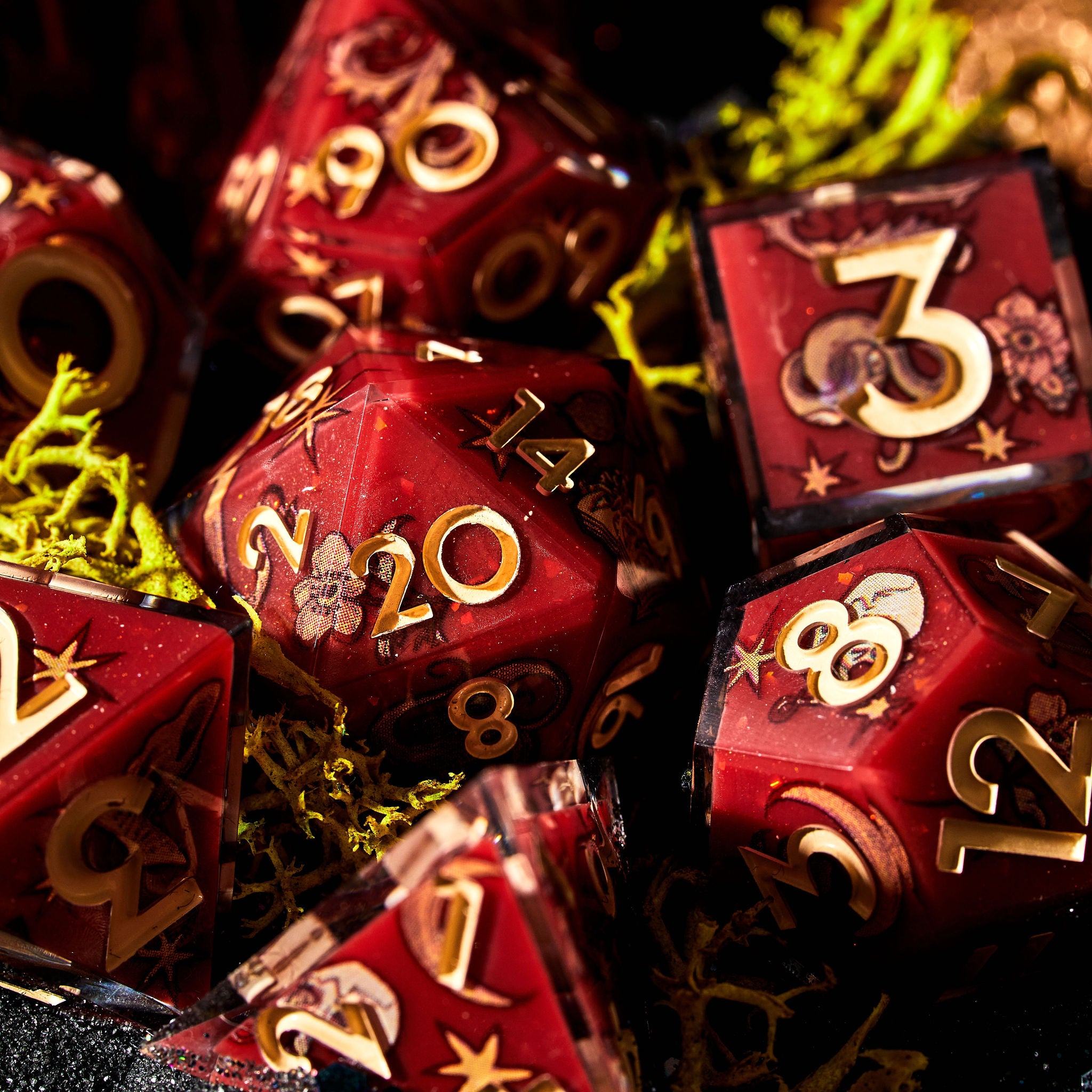 Eldritch Grimoire 7-Piece Iconic Set - Dispel Dice - Premium DnD Dice & Accessories # #