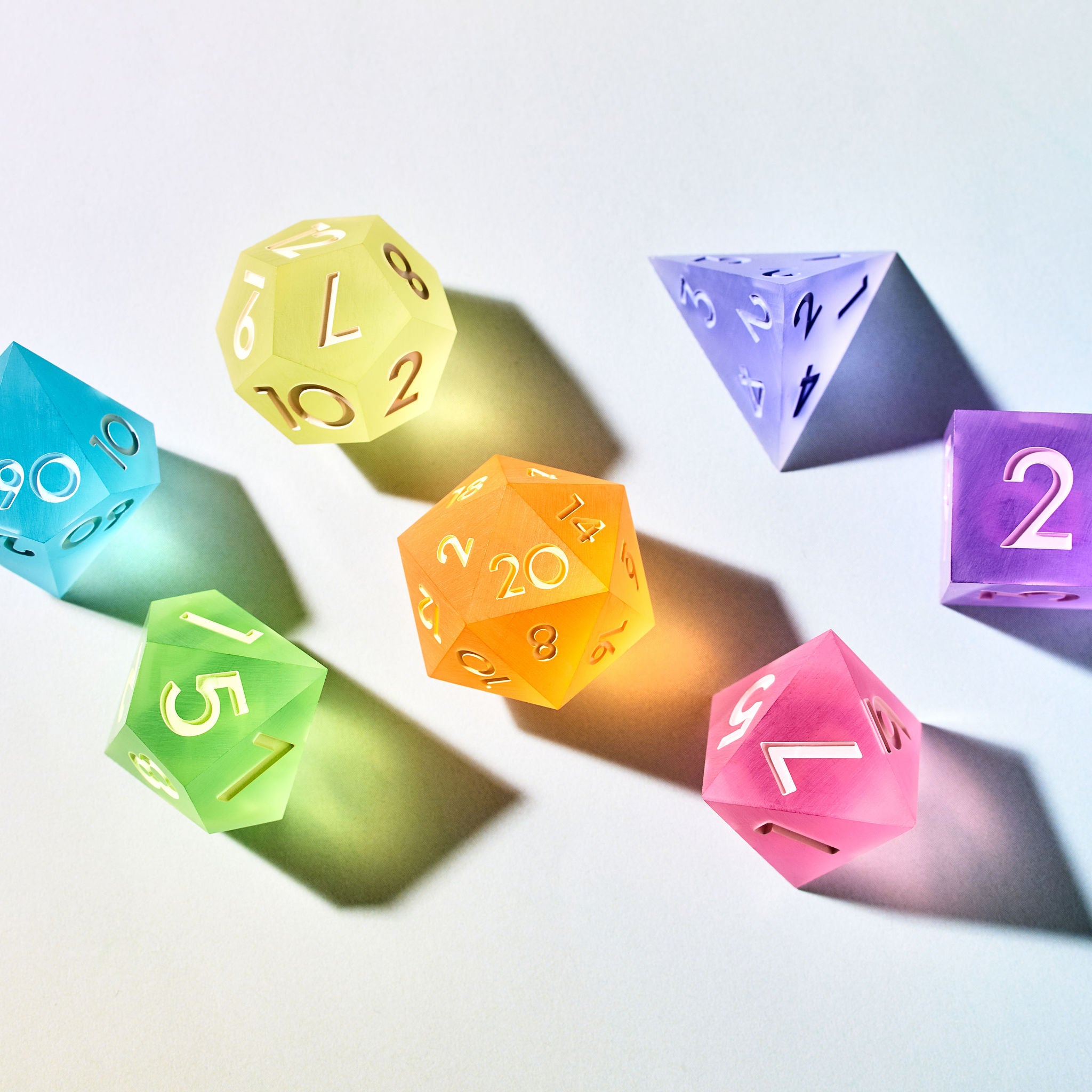Forbidden Gummy 7-Piece Matte Palette Dice Set - Dispel Dice - Premium DnD Dice & Accessories # #