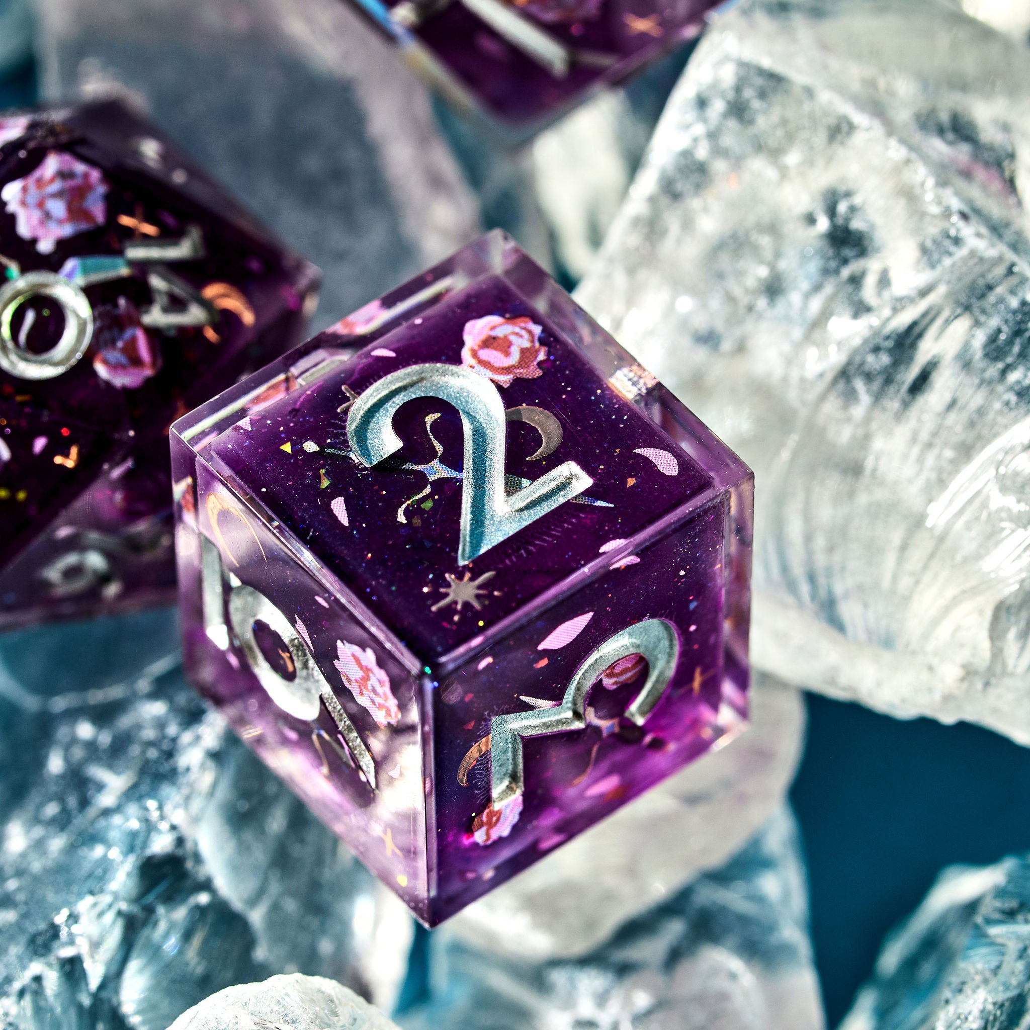 Moonlit Duel 7-Piece Iconic Dice Set - Dispel Dice - Premium DnD Dice & Accessories # #