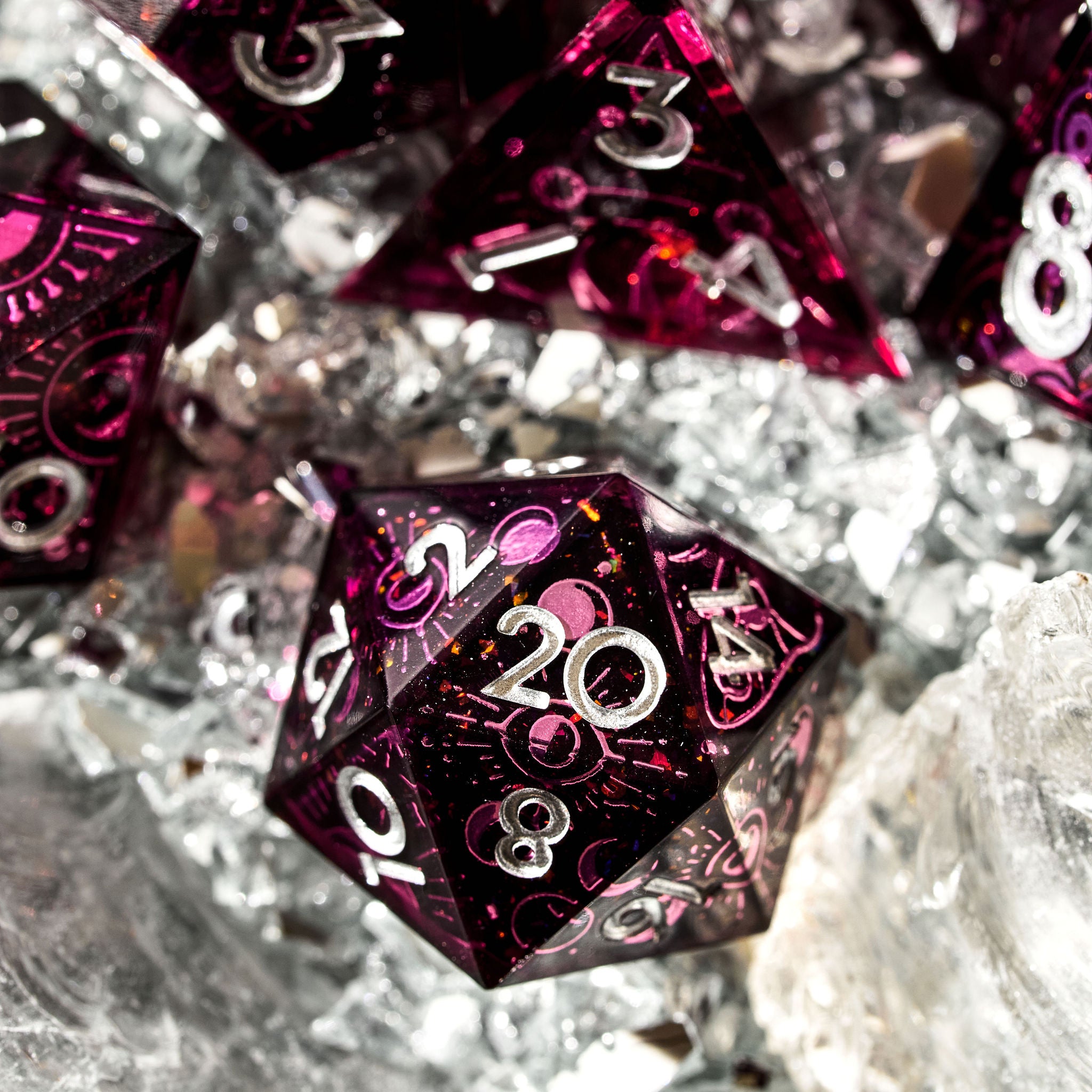 Divination 7-Piece Iconic Dice Set - Dispel Dice - Premium DnD Dice & Accessories # #
