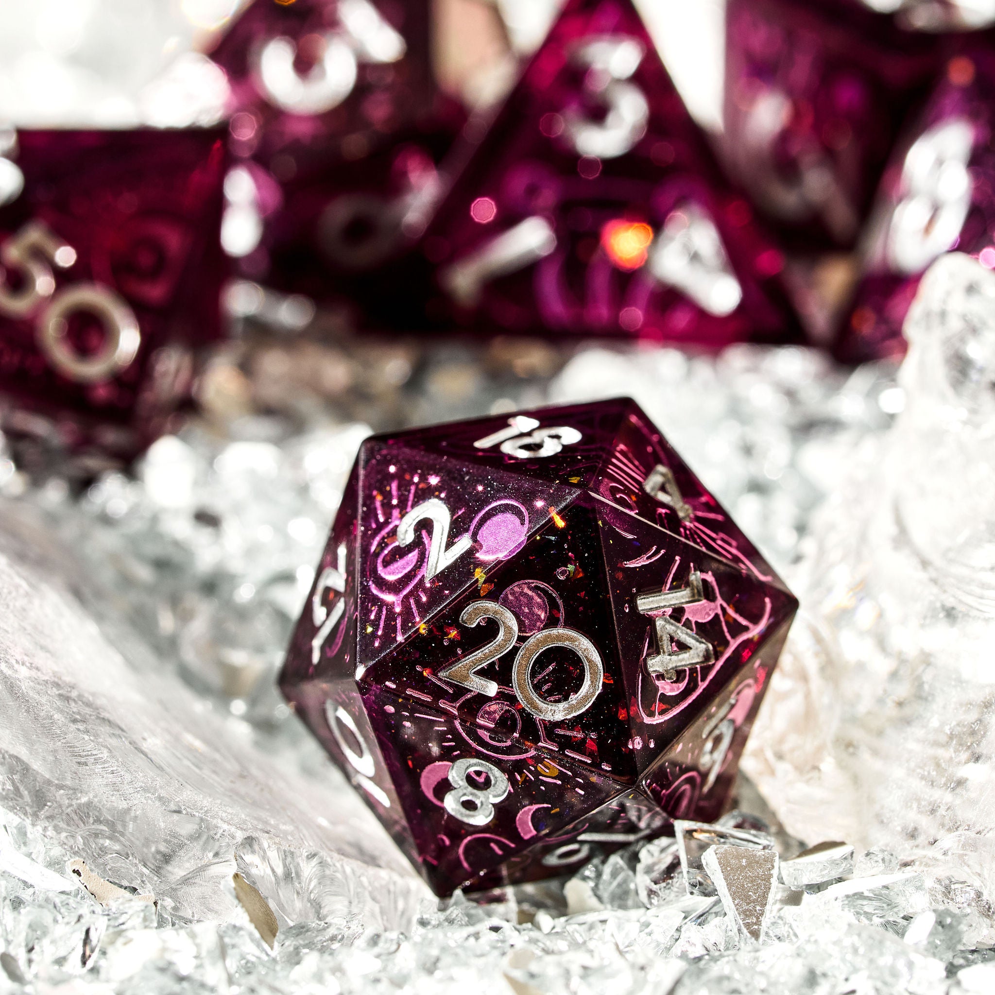 Divination 7-Piece Iconic Dice Set - Dispel Dice - Premium DnD Dice & Accessories # #