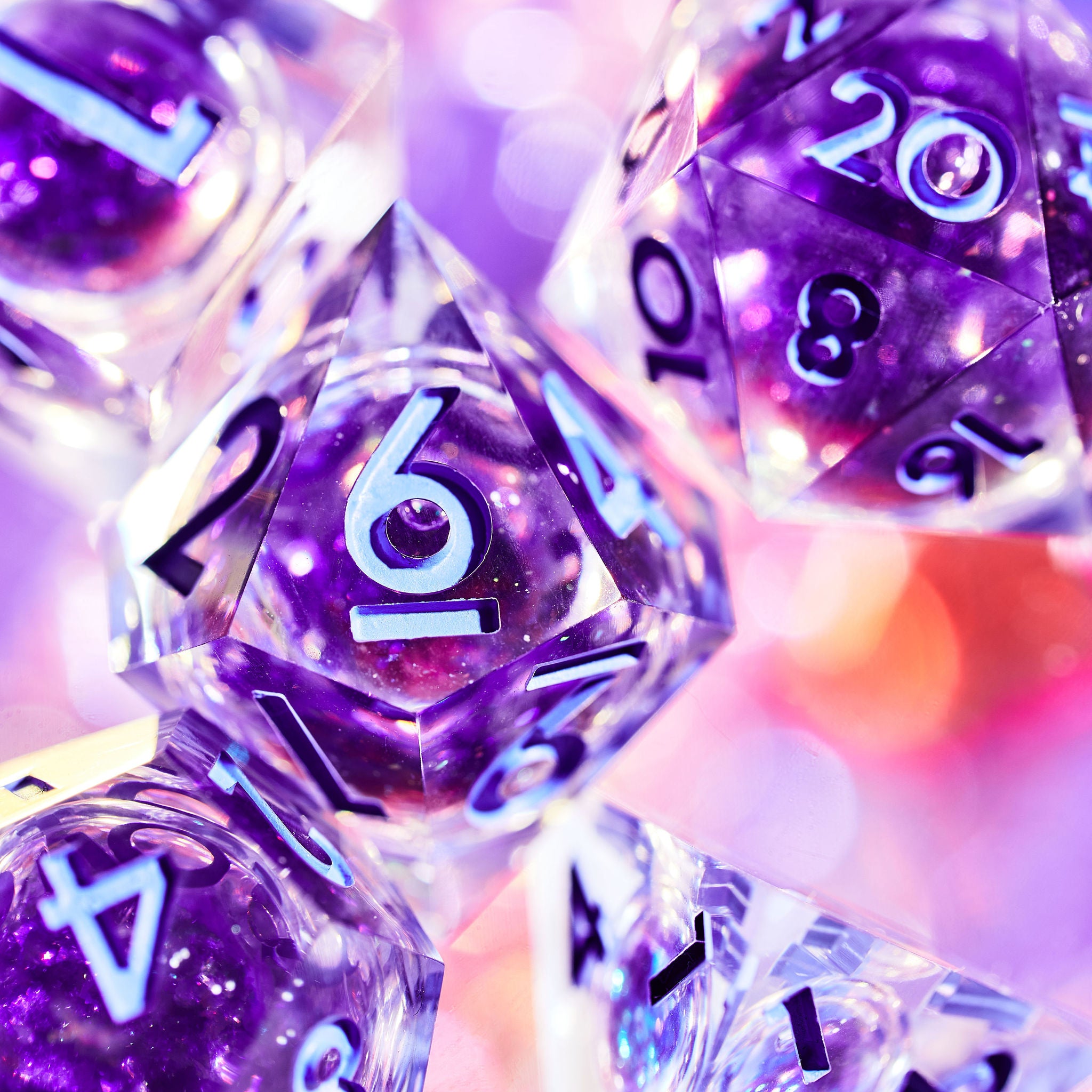 Situationship 7-Piece Liquid Core Set - Dispel Dice - Premium DnD Dice & Accessories # #