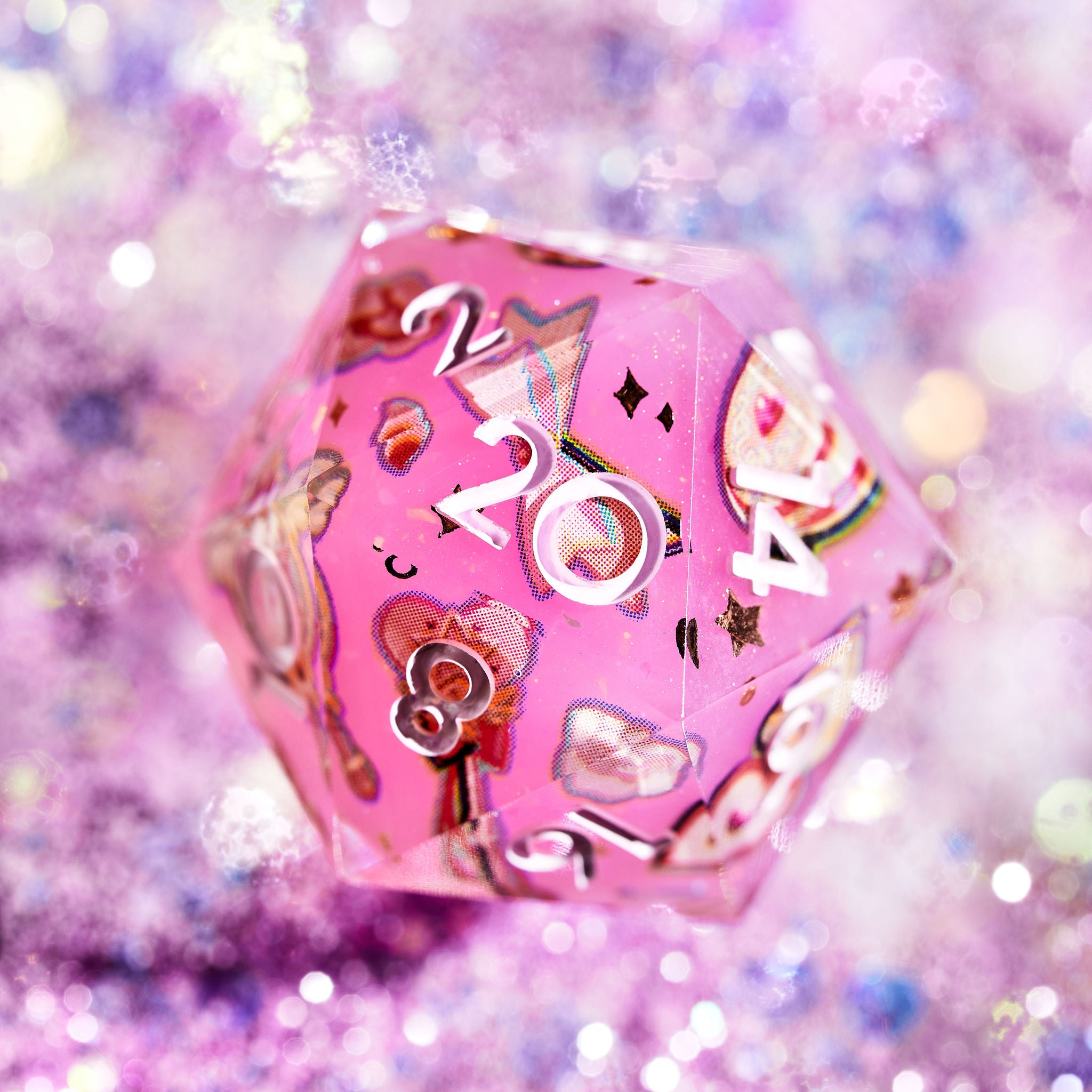 Magical Girl Iconic 7-Piece Dice Set - Dispel Dice - Premium DnD Dice & Accessories # #