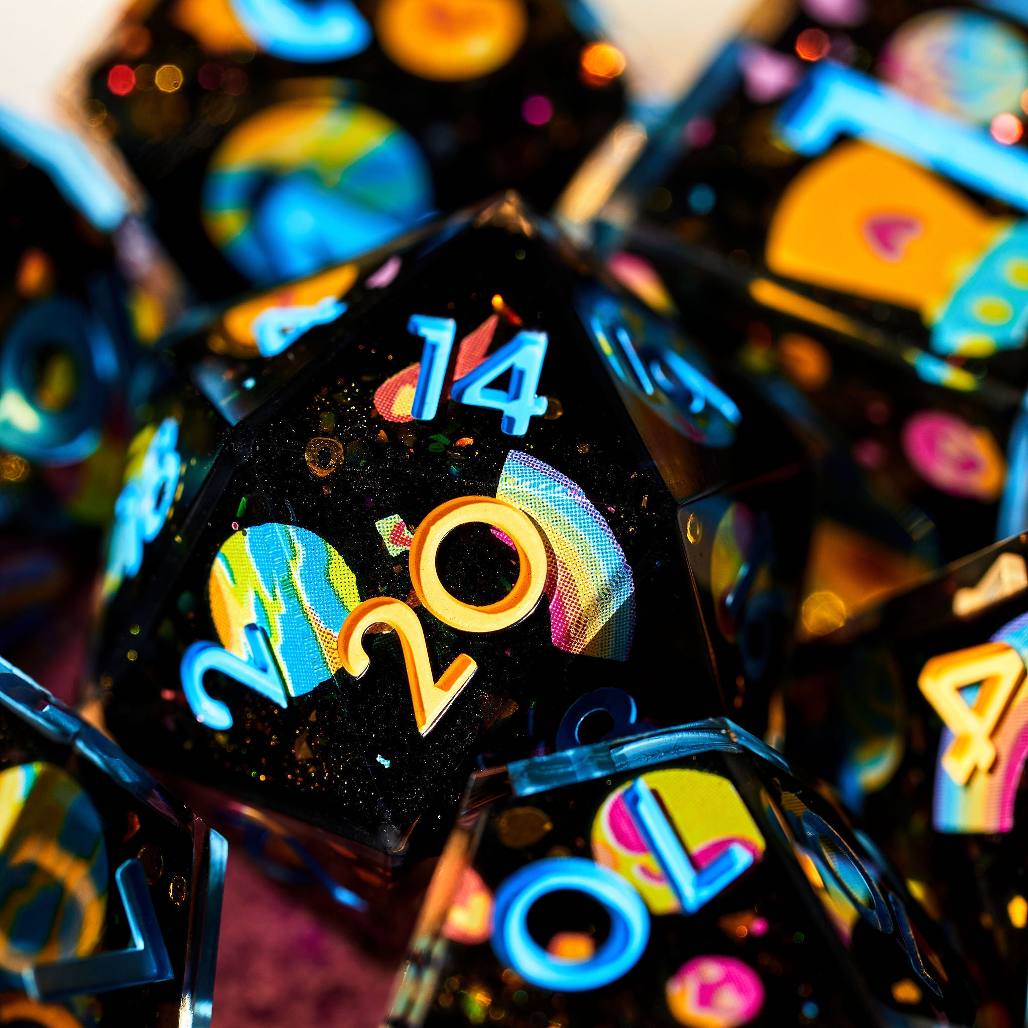 Alien Love Iconic 7-Piece Dice Set - Dispel Dice - Premium DnD Dice & Accessories # #