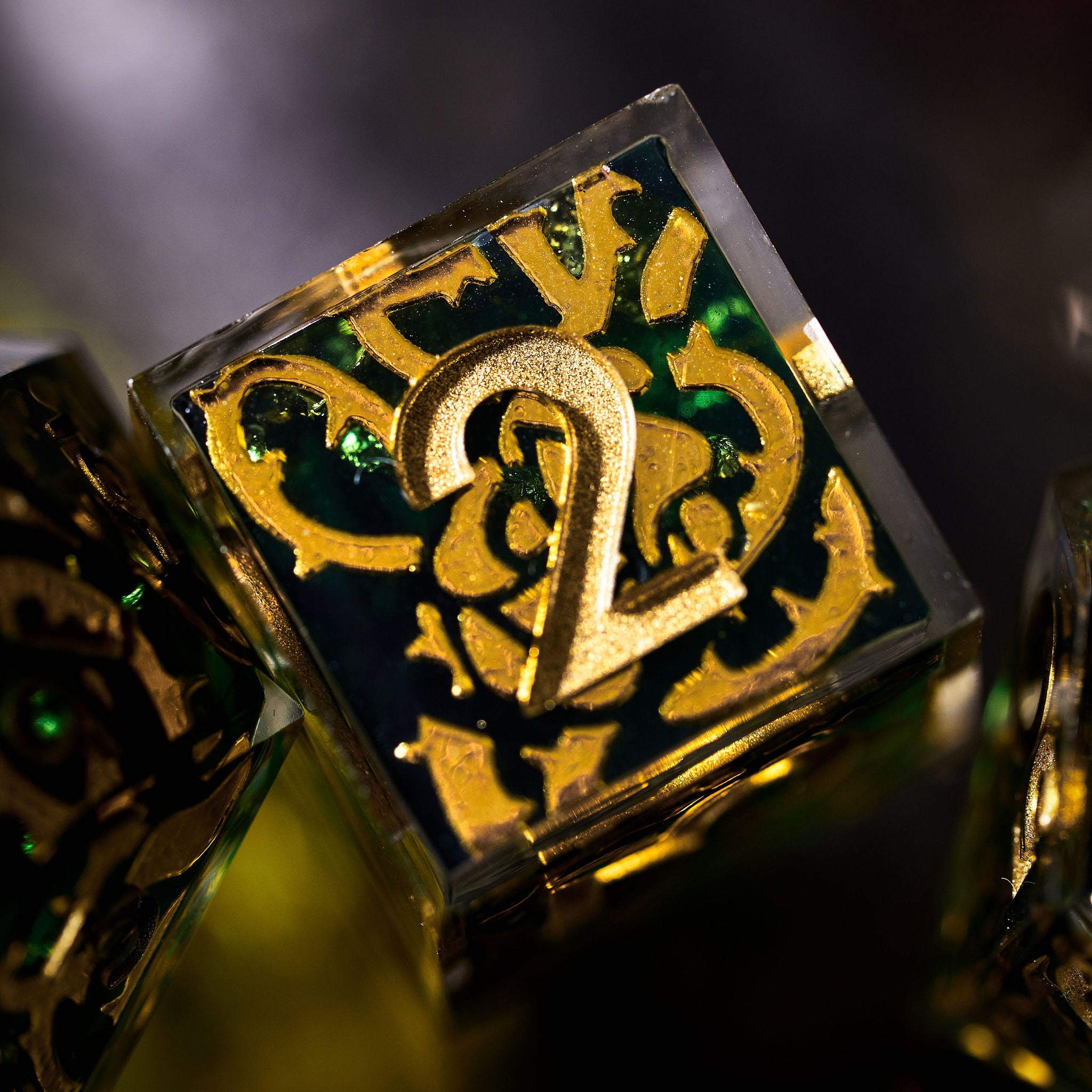 Emerald Grove Iconic 7-Piece Dice Set - Dispel Dice - Premium DnD Dice & Accessories # #
