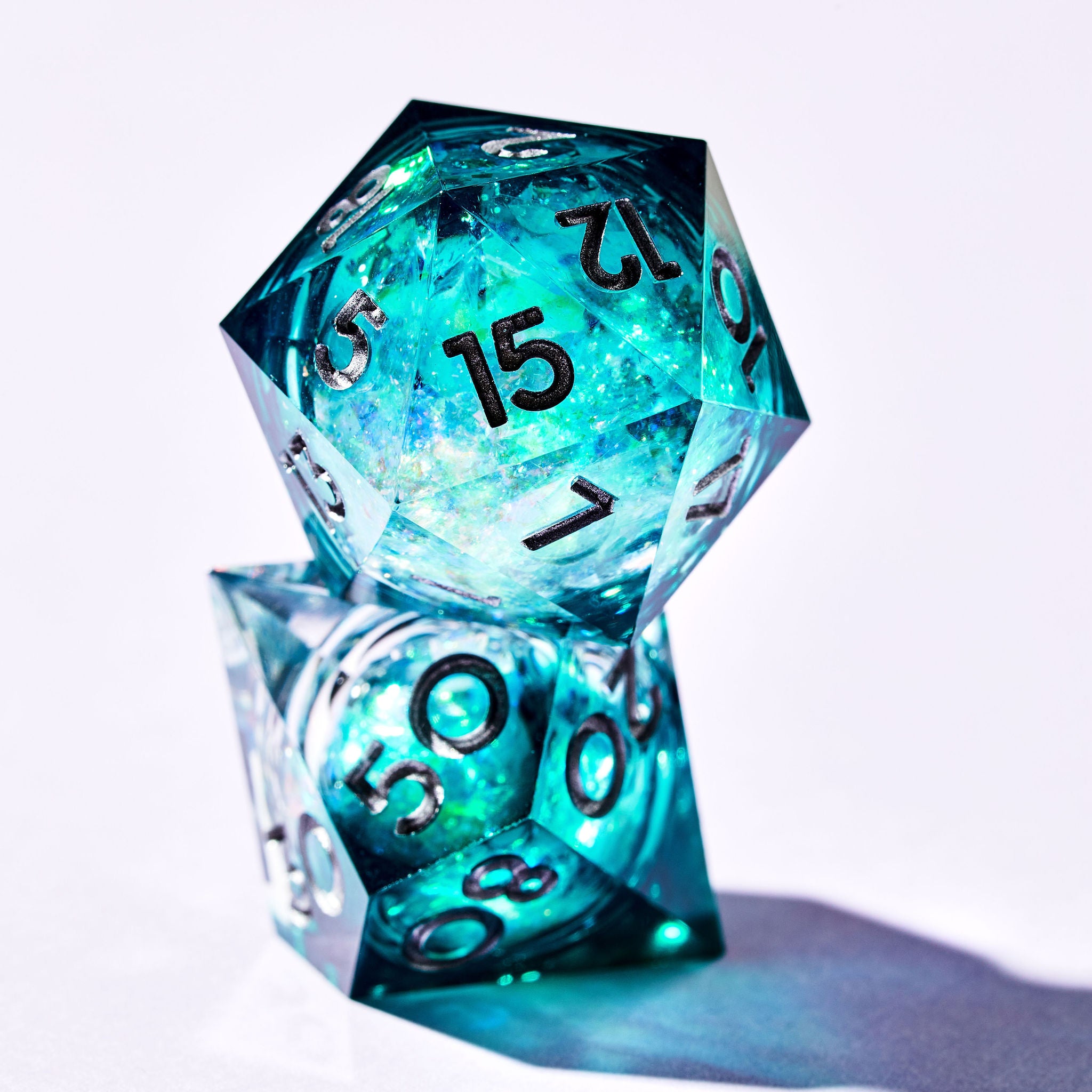 Frozen Heart Liquid Core 7-Piece Dice Set - Dispel Dice - Premium DnD Dice & Accessories # #